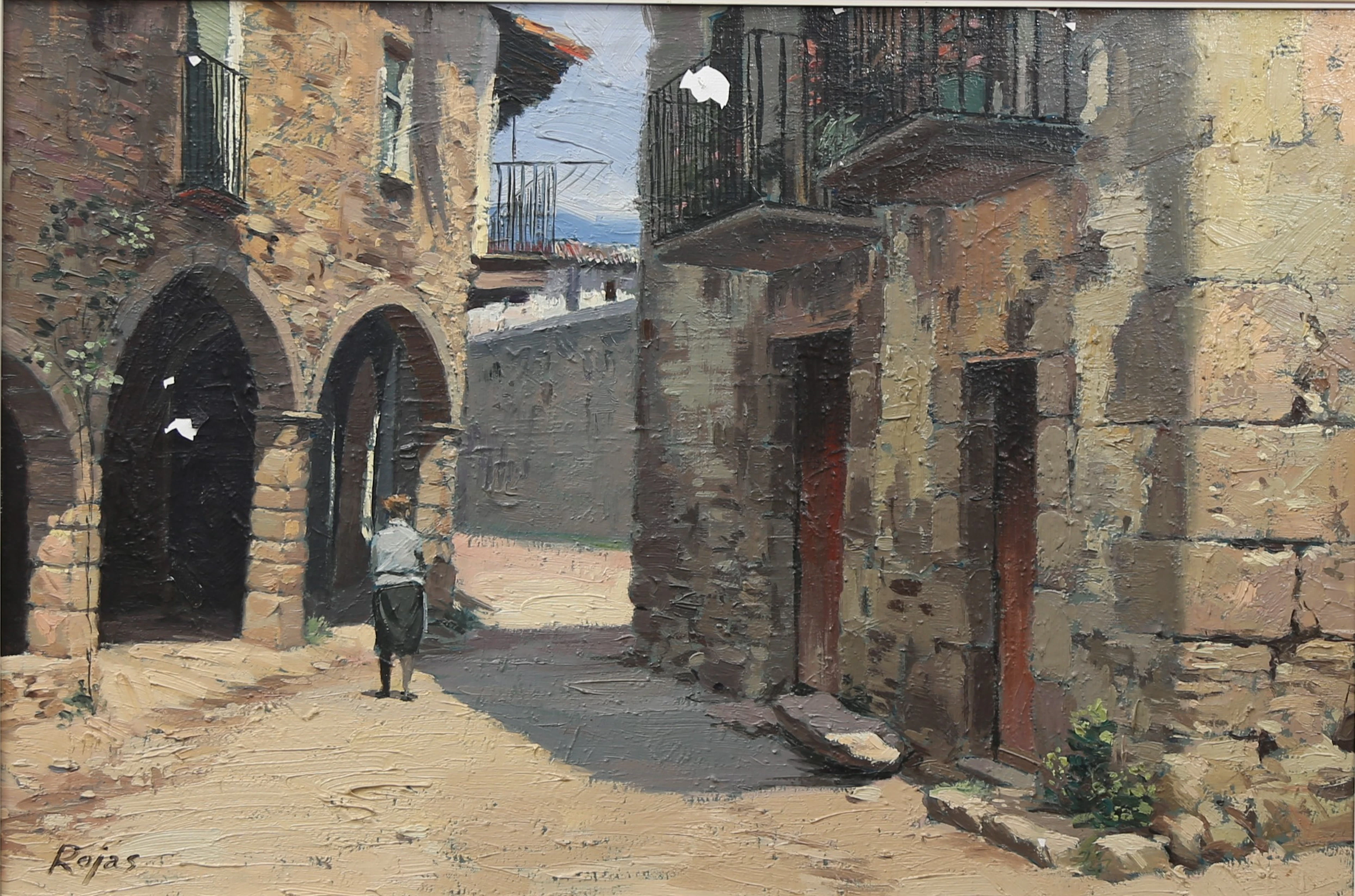 JORDI ROSICH ROJAS. ATRIBUIDO. View of Santa Pau, Girona.