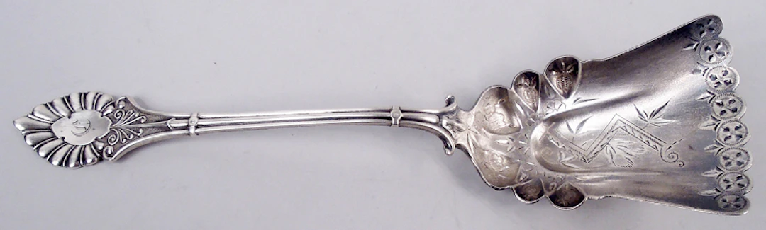 Palmer & Bachelders Boston Aesthetic Classical Coin Silver Berry Spoon