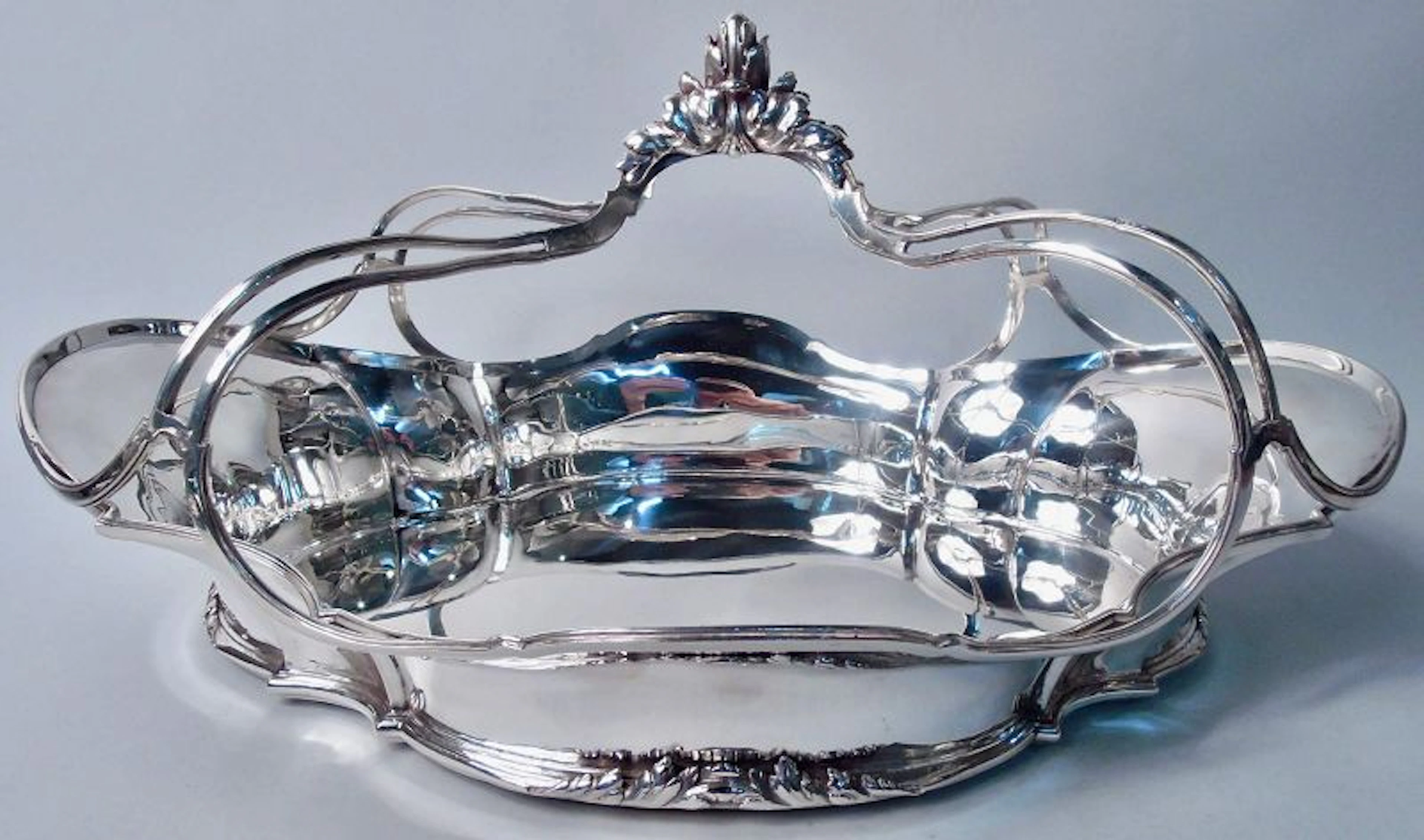 Antique French Belle Epoque Classical Silver Centerpiece Bowl