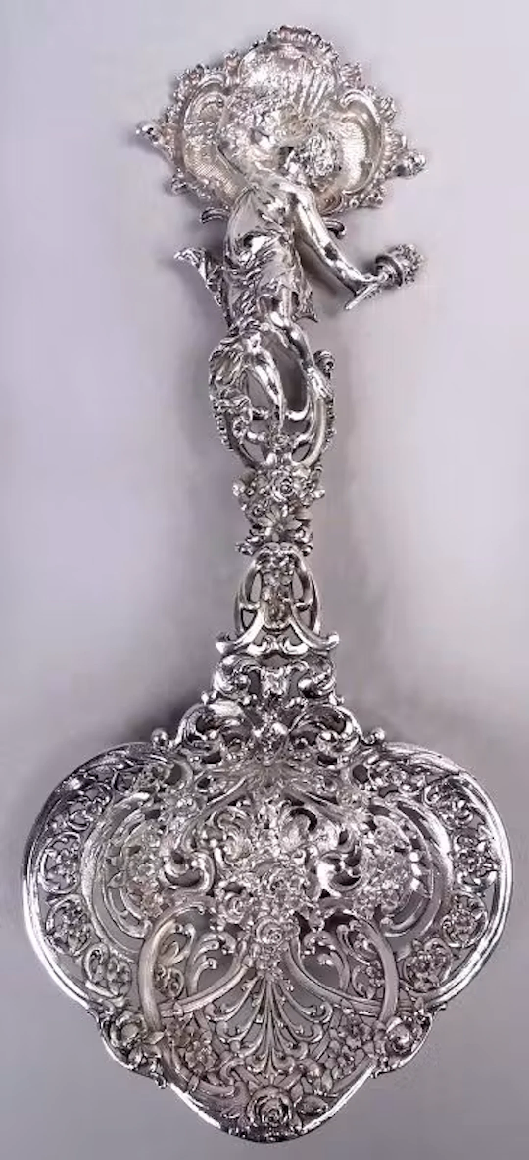Antique Tiffany Gilded Age Sterling Silver Bonbon Scoop