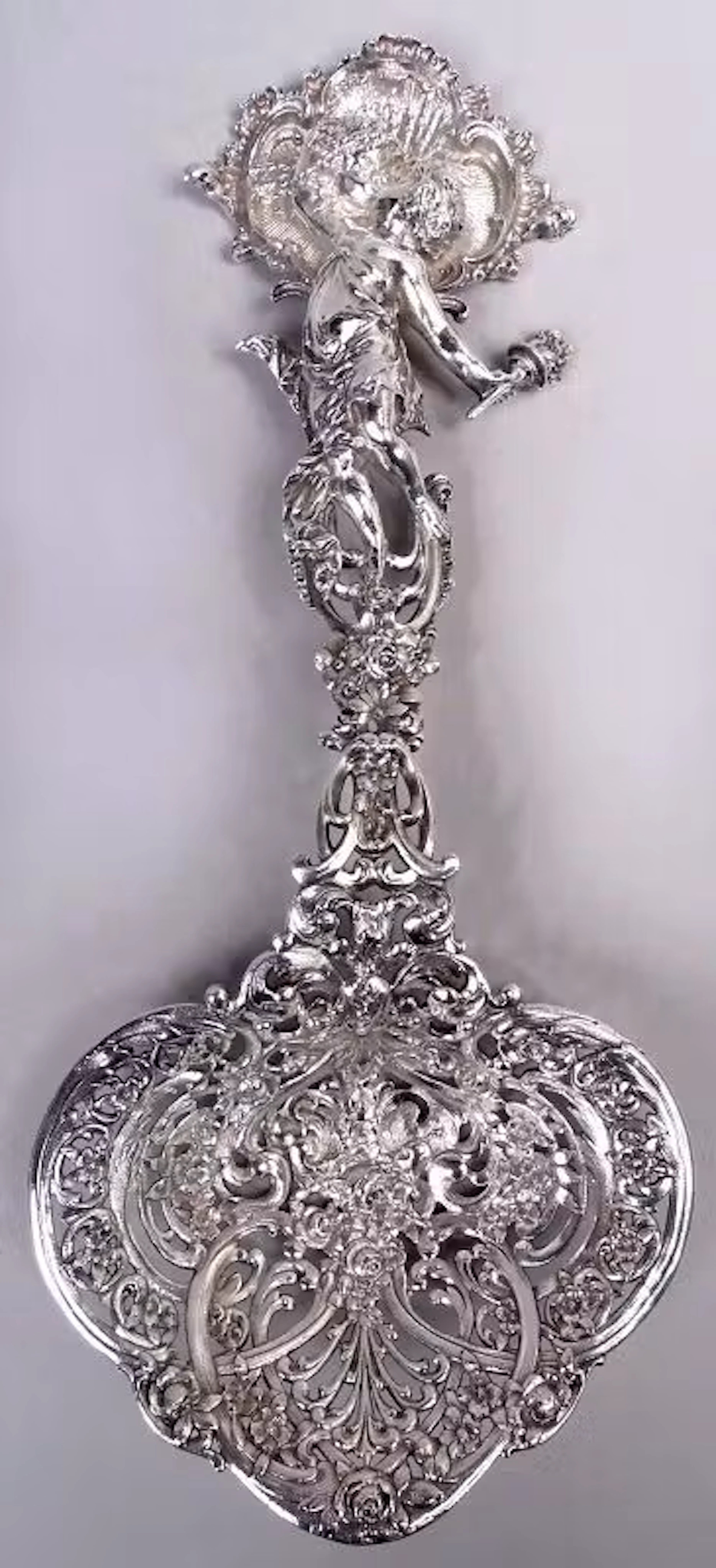 Antique Tiffany Gilded Age Sterling Silver Bonbon Scoop