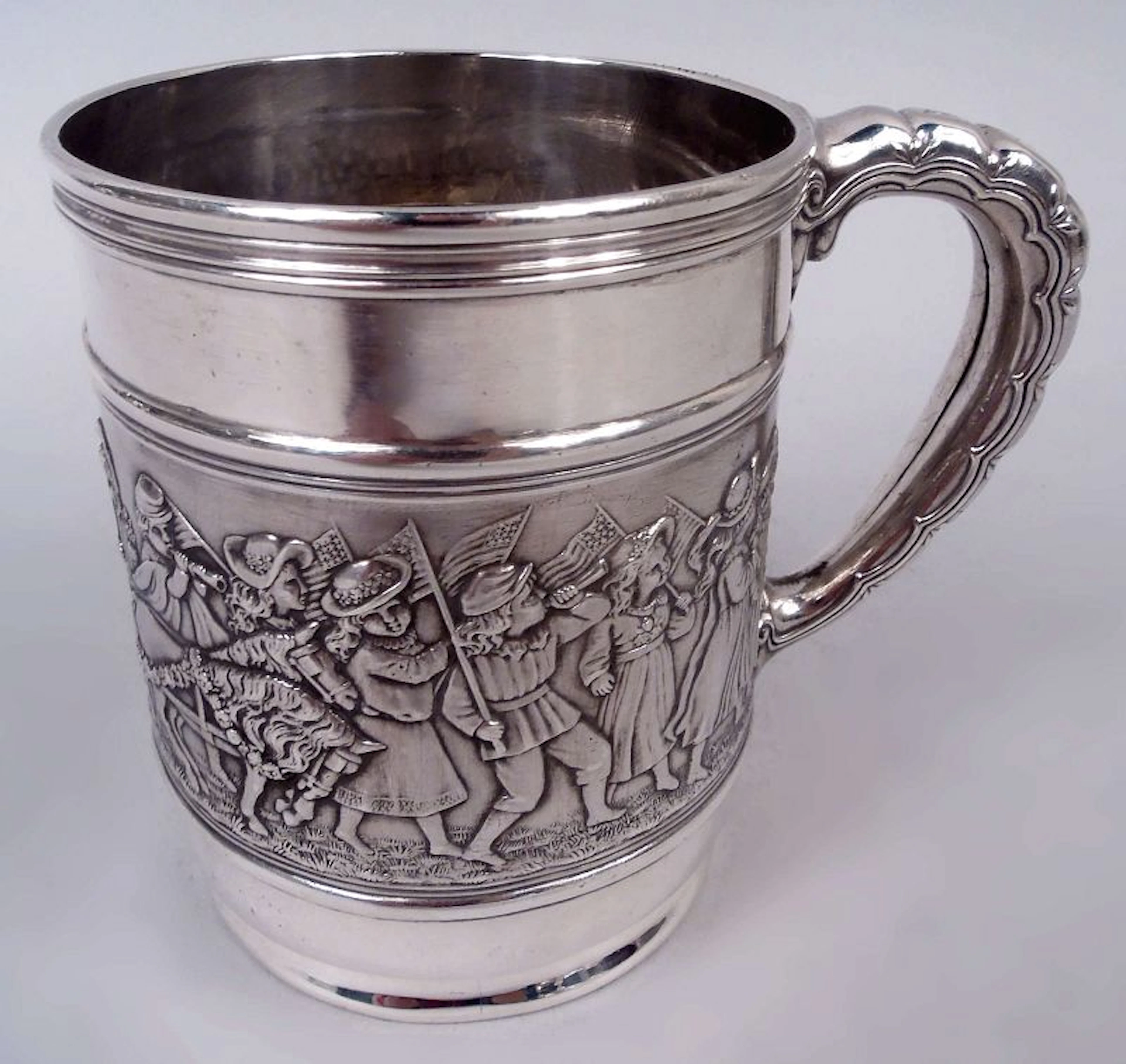 Antique Tiffany Victorian Children’s Patriotic Parade Baby Cup