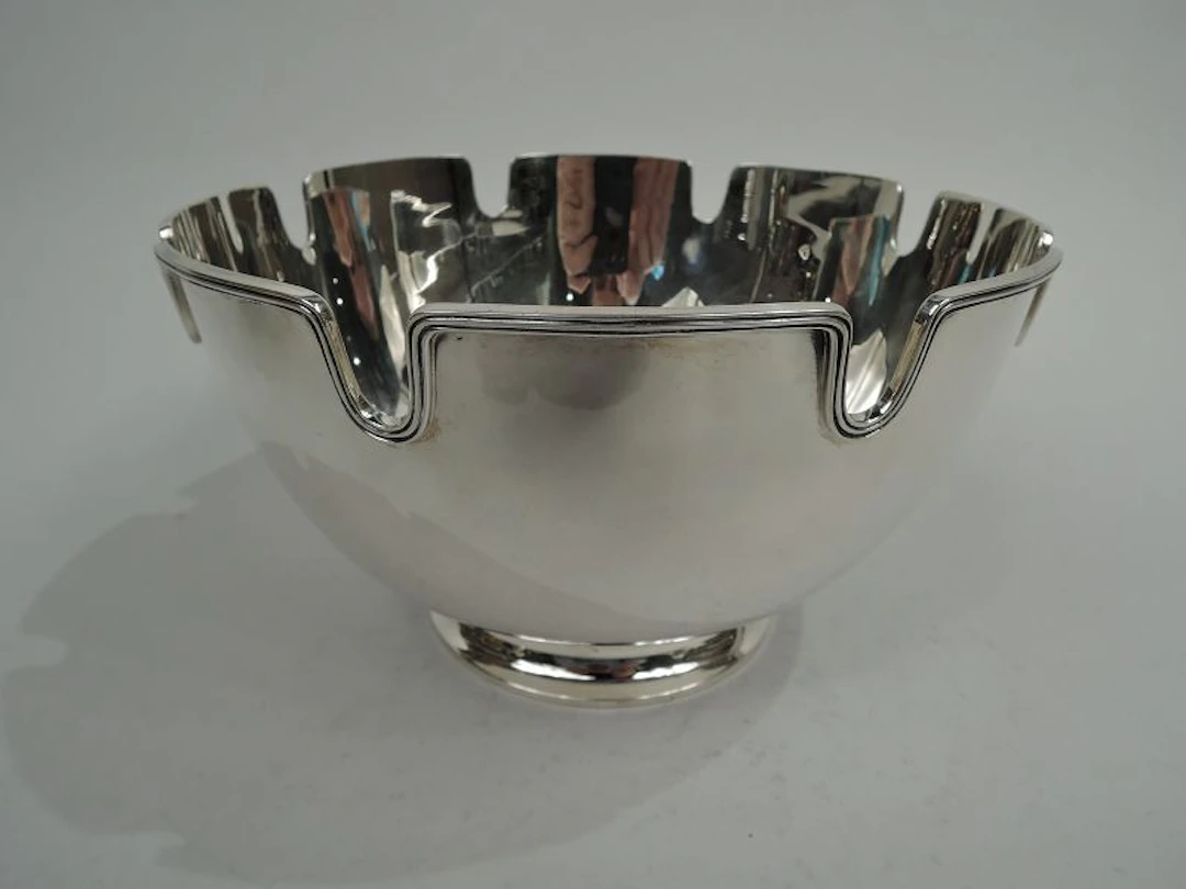 Tiffany Midcentury Modern Sterling Silver Monteith Bowl