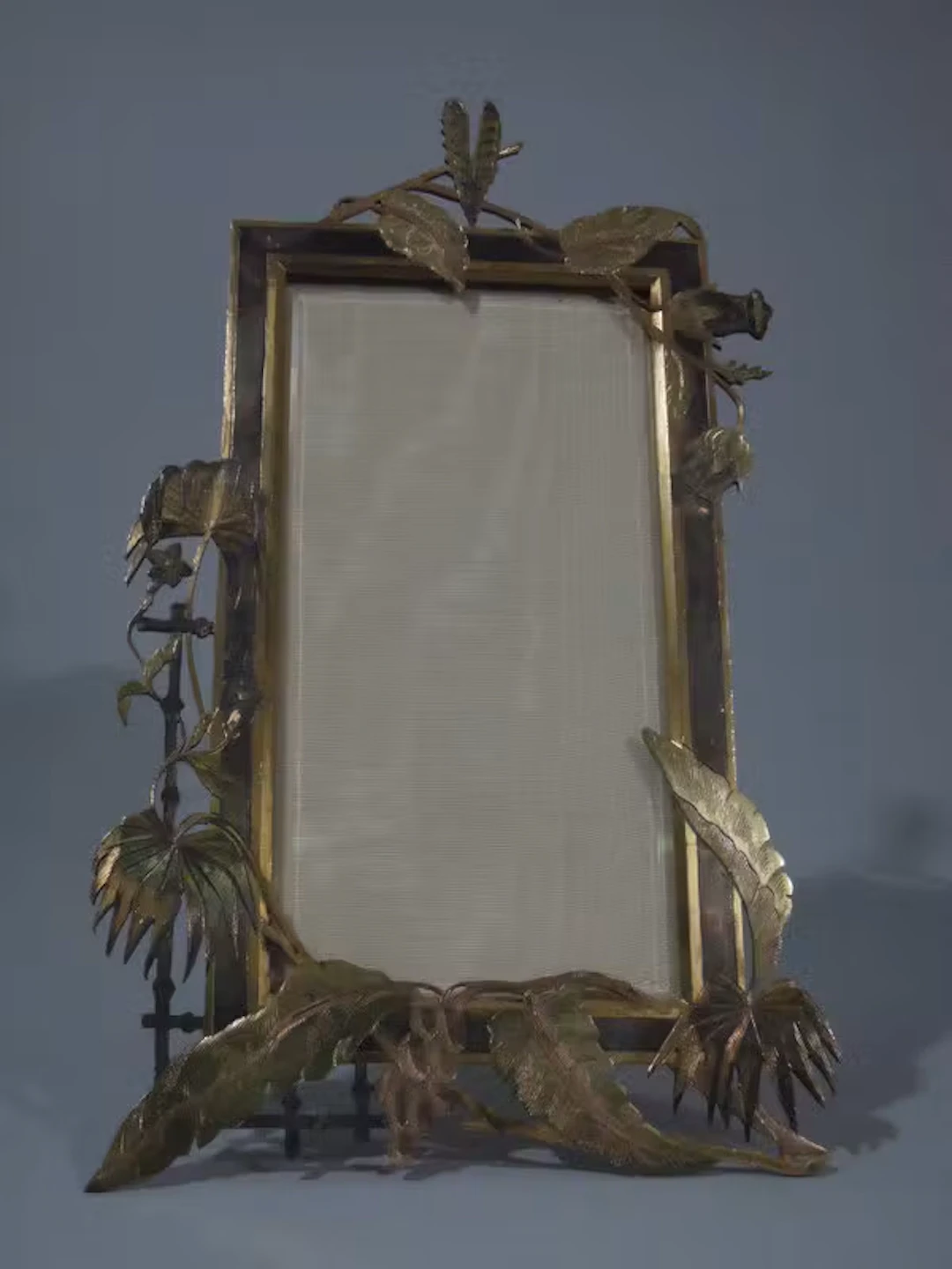 Unusual Bronze Frame with Exotic Fronds C 1910