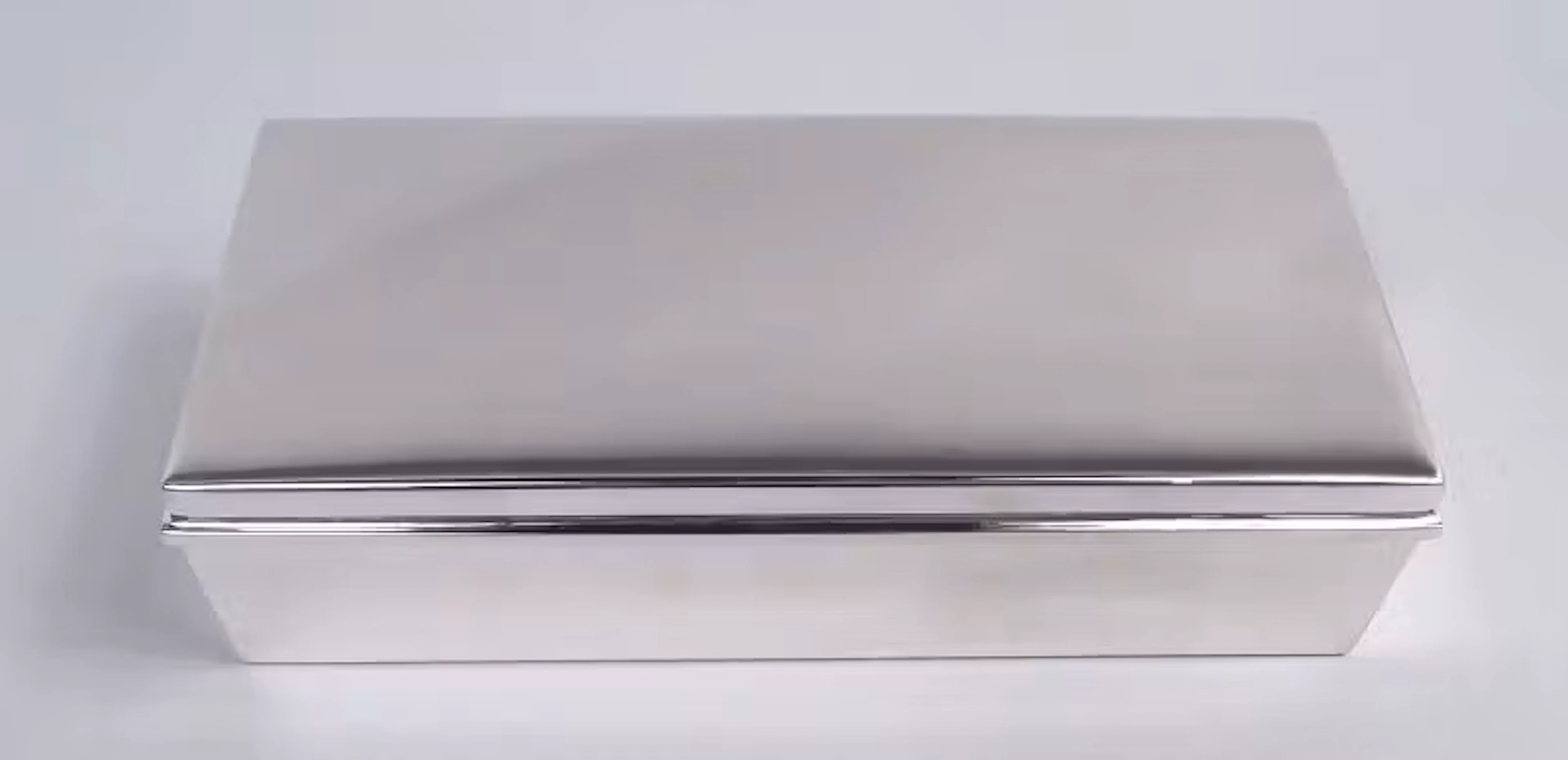 Tiffany Stylish Midcentury Modern Sterling Silver Desk Box