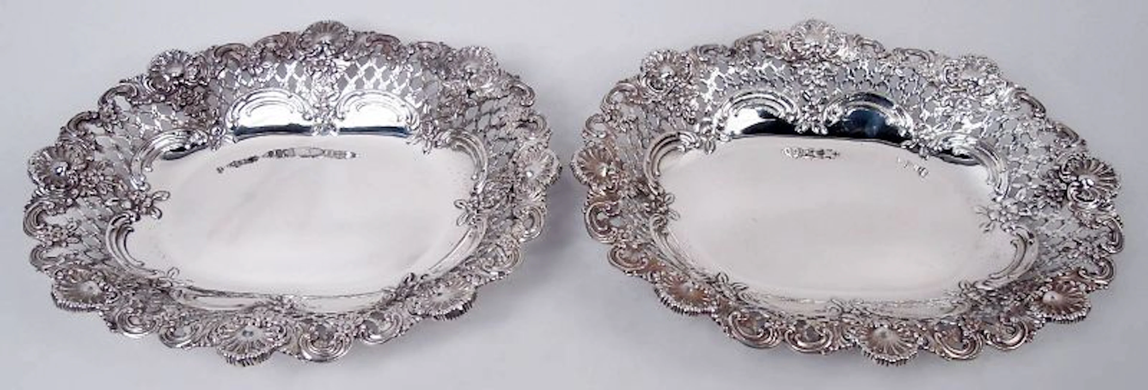 Pair of Antique Tiffany Victorian Classical Sterling Silver Bowls