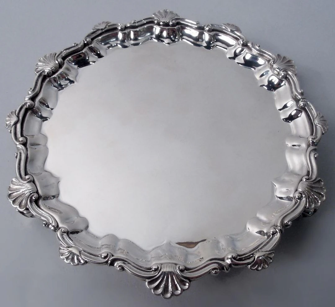 Mario Buccellati Georgian Classical Sterling Silver 6-Inch Salver