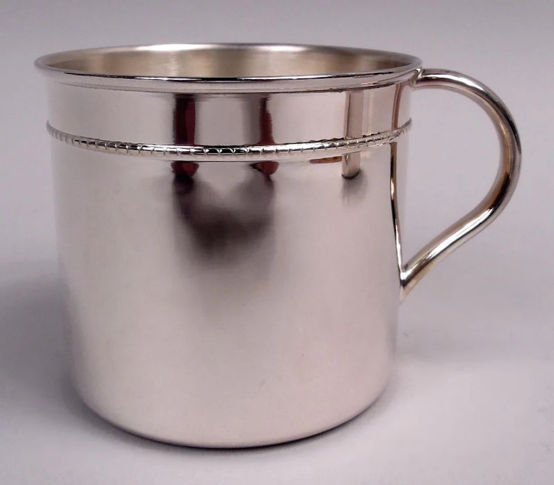 Italian Modern Sterling Silver Baby Cup