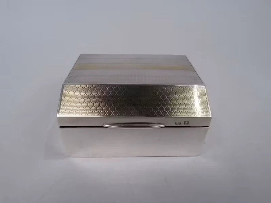 Antique English Art Deco Sterling Silver Box 1927