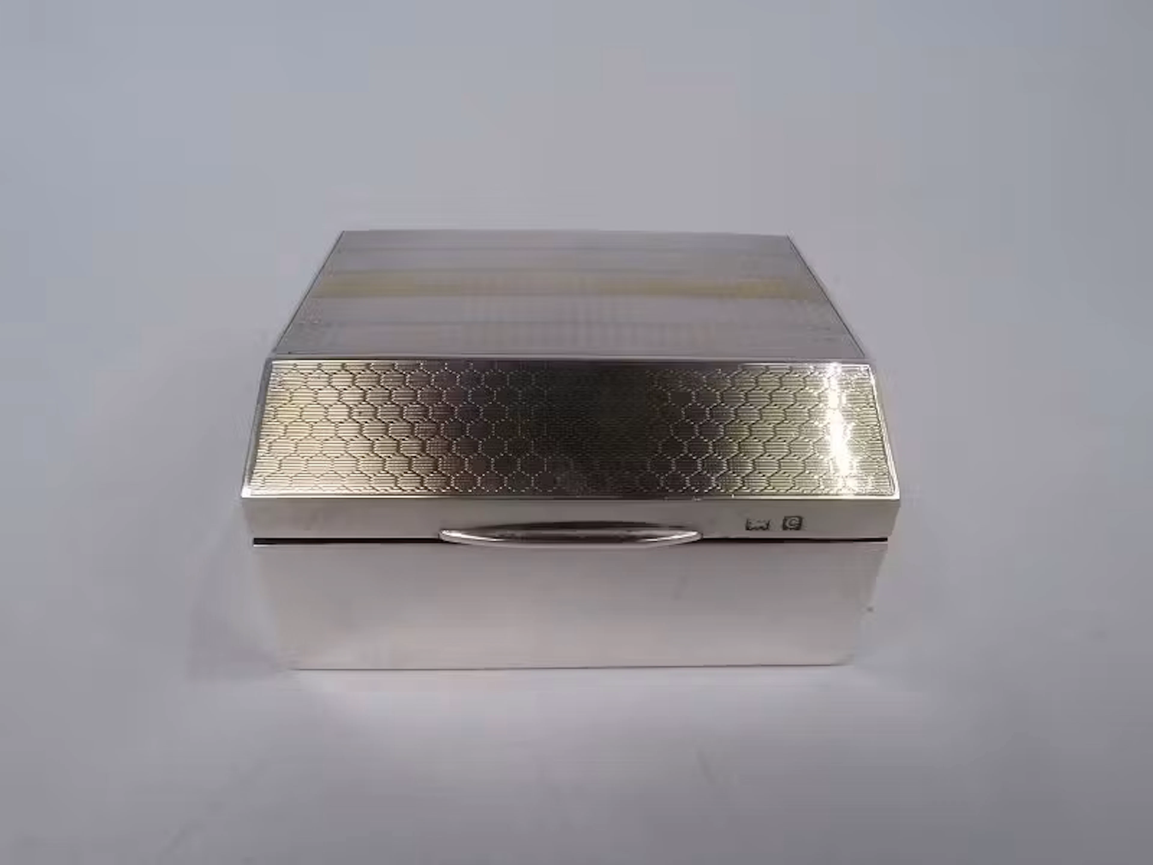 Antique English Art Deco Sterling Silver Box 1927