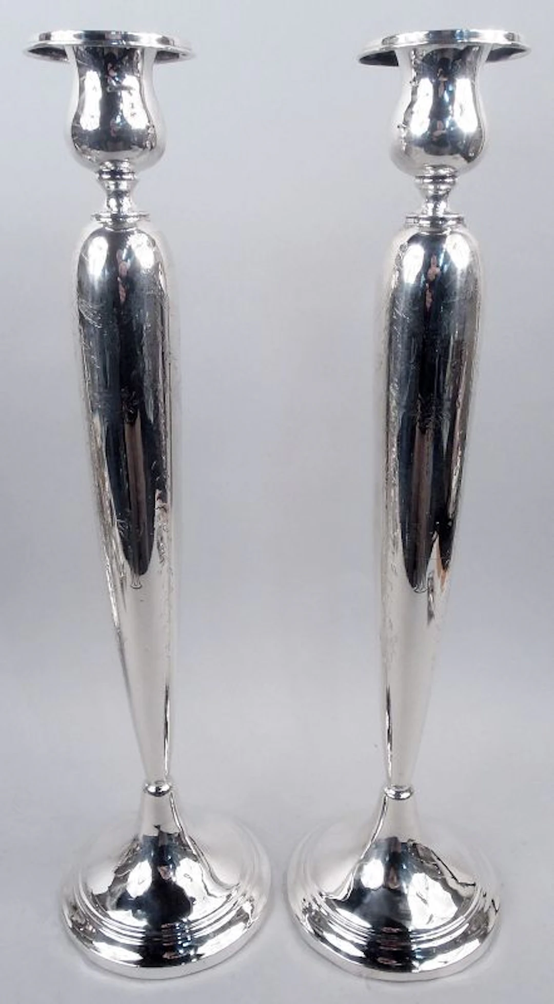 Pair of Edwardian Classical Tall 18-Inch Centerpiece Candlesticks