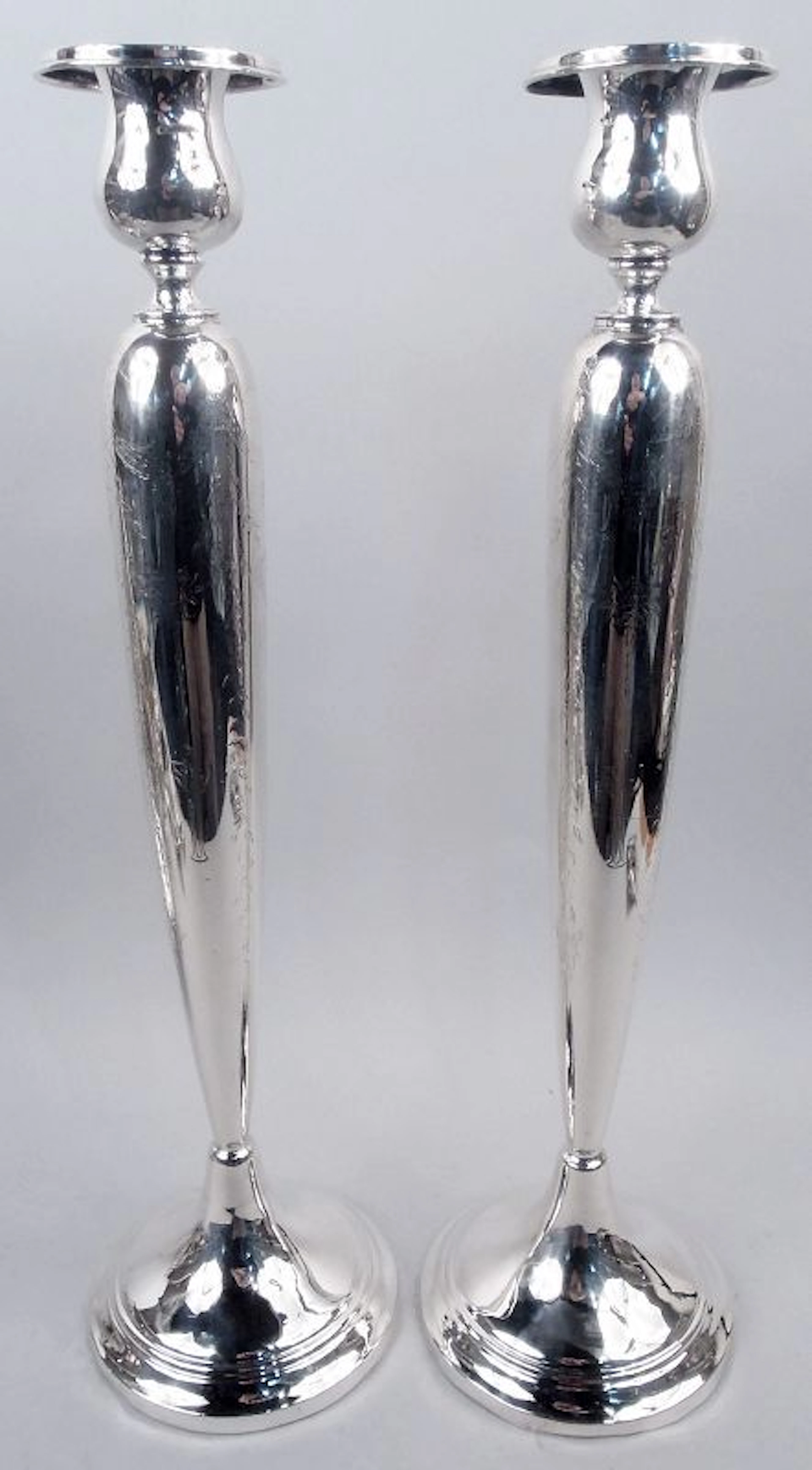 Pair of Edwardian Classical Tall 18-Inch Centerpiece Candlesticks