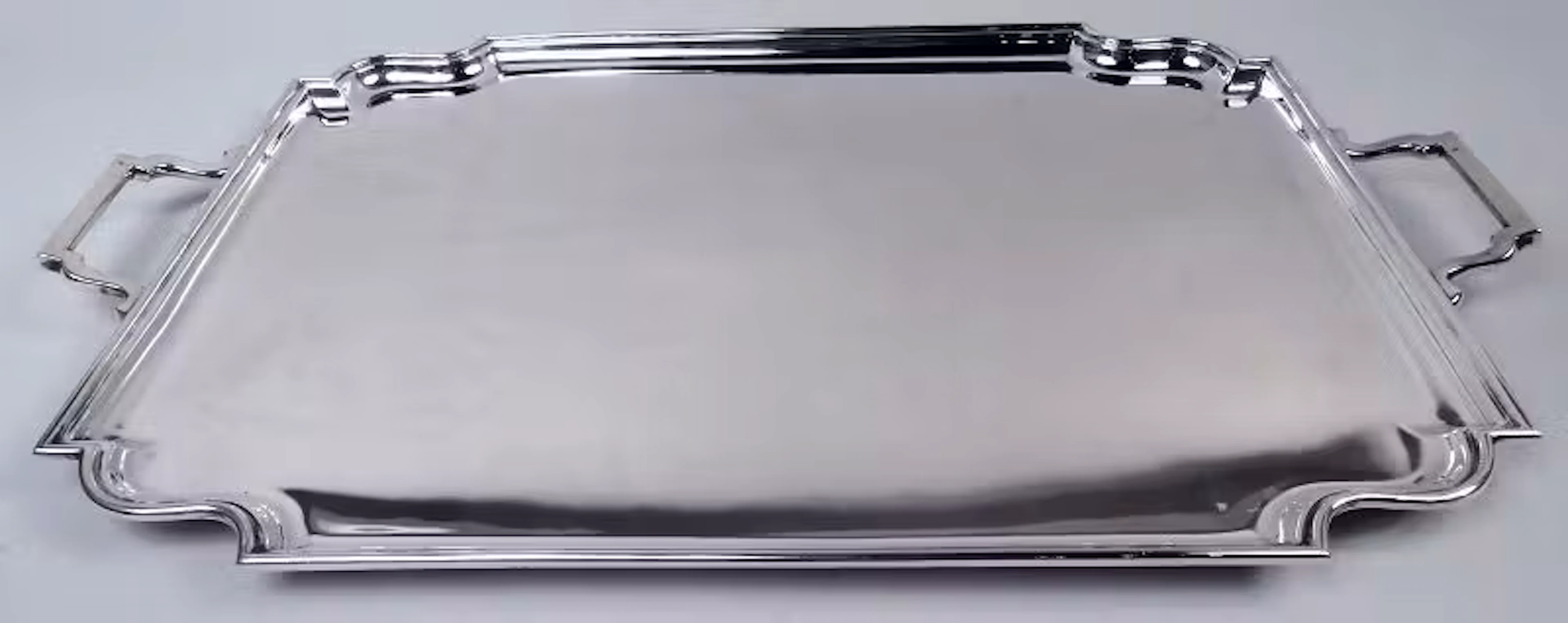 Antique English Art Deco Sterling Silver Tea Tray 1932