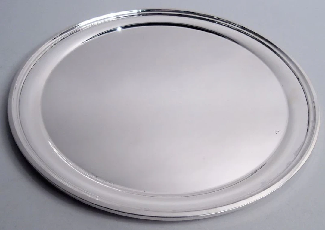 American Modern Sterling Silver 12-Inch Round Tray