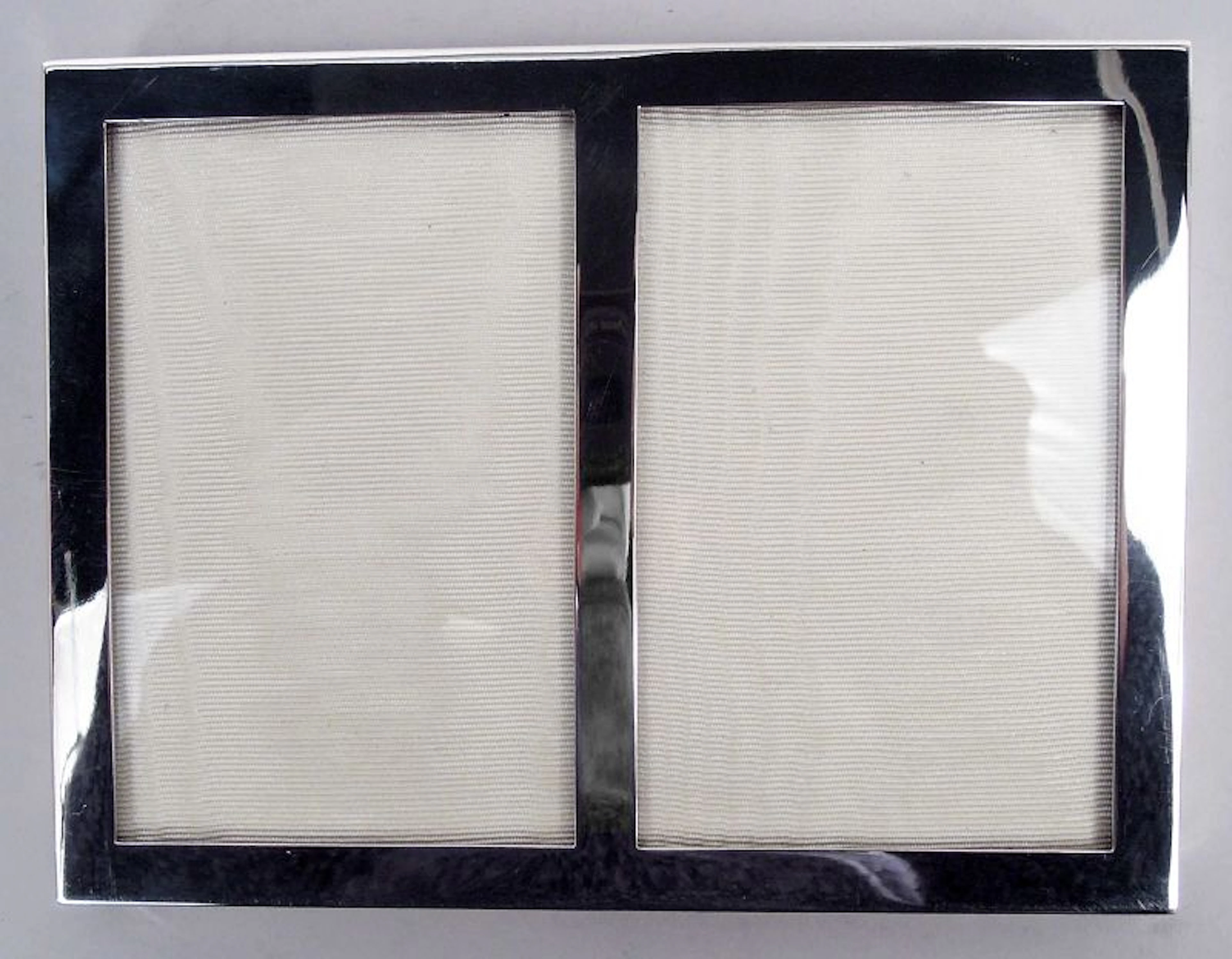 Cartier Midcentury Modern Sterling Silver Double Picture Frame