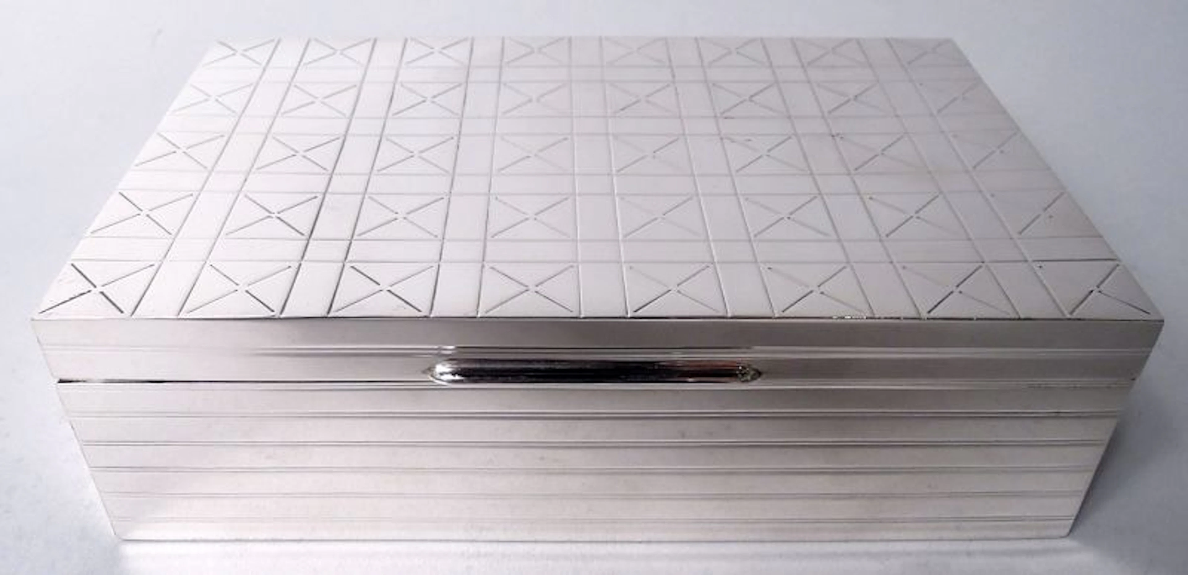 Garrard English Modern Sterling Silver Box 1947