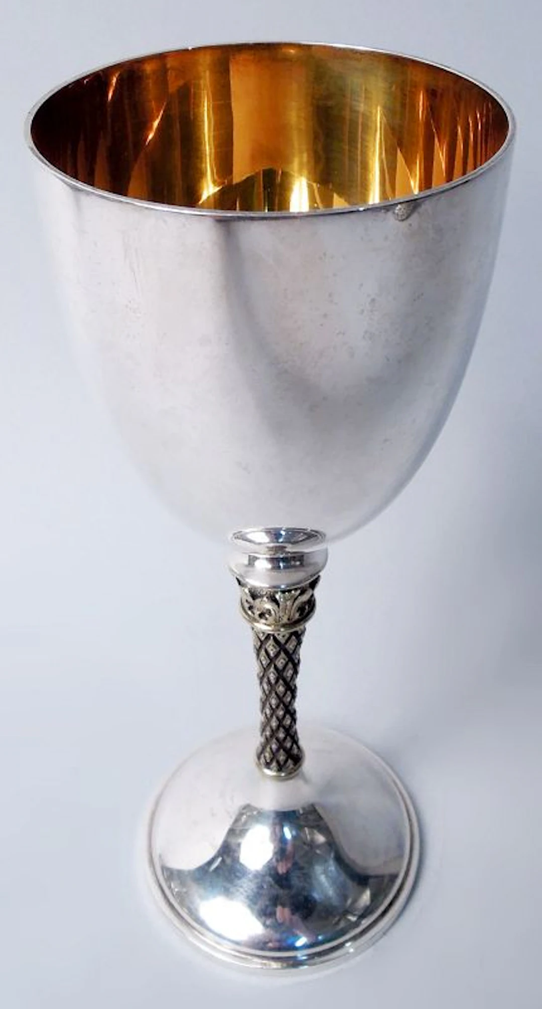 Garrard English Sterling Silver Goblet with Prince of Wales Feathers