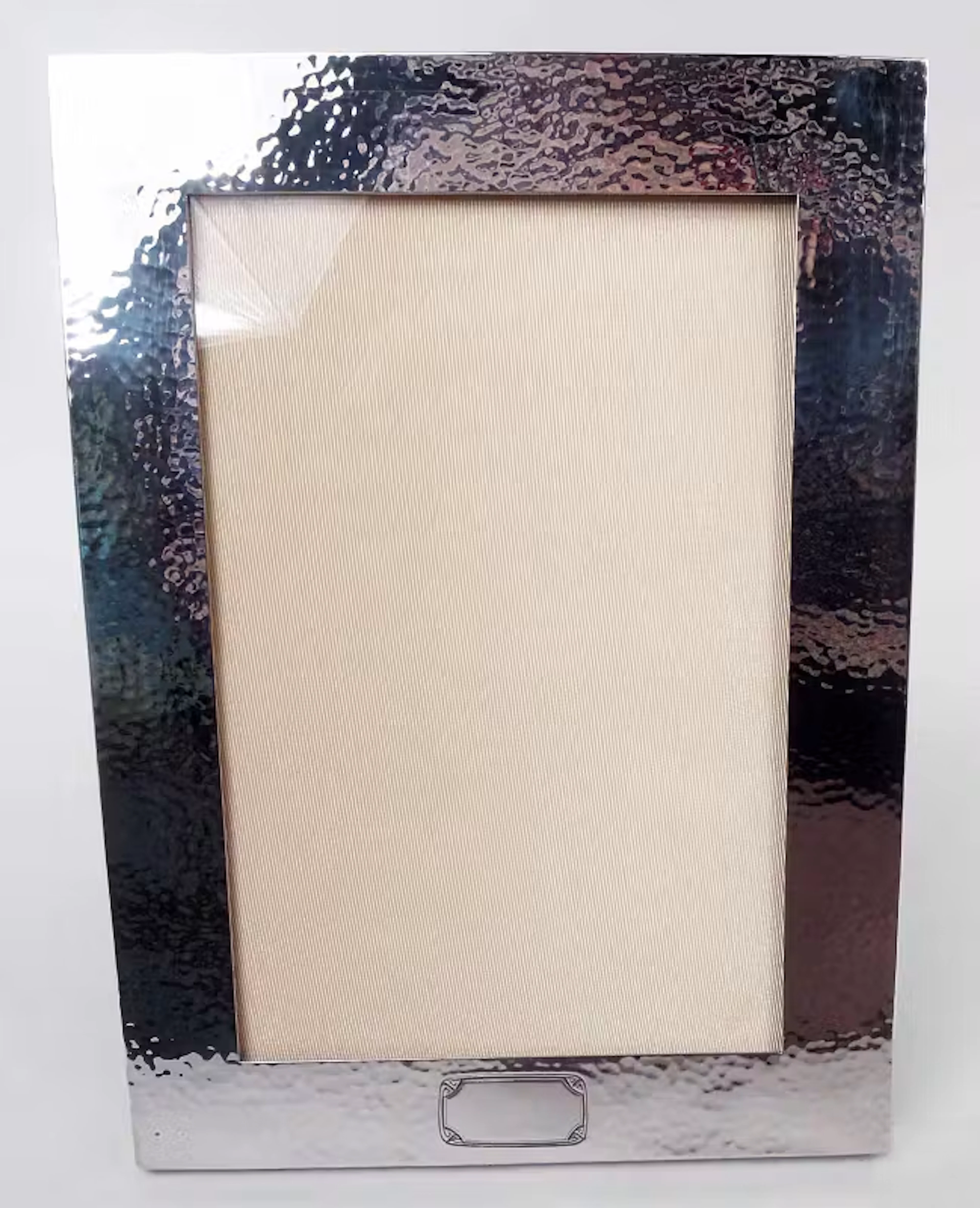 Antique American Edwardian Craftsman Sterling Silver Picture Frame