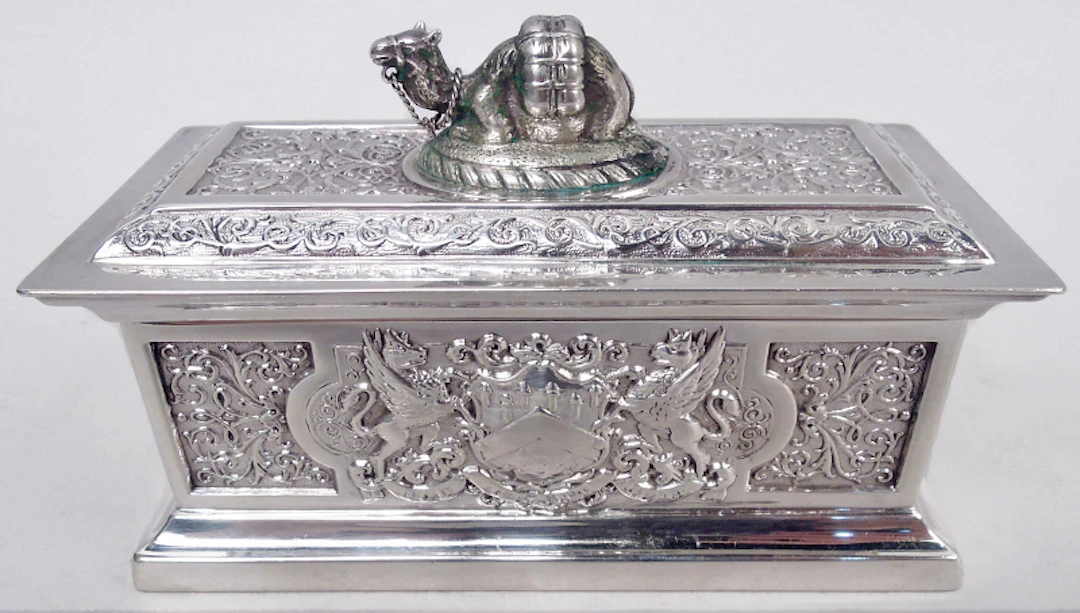 English Victorian Casket Commemorating Worshipful Company of Grocers