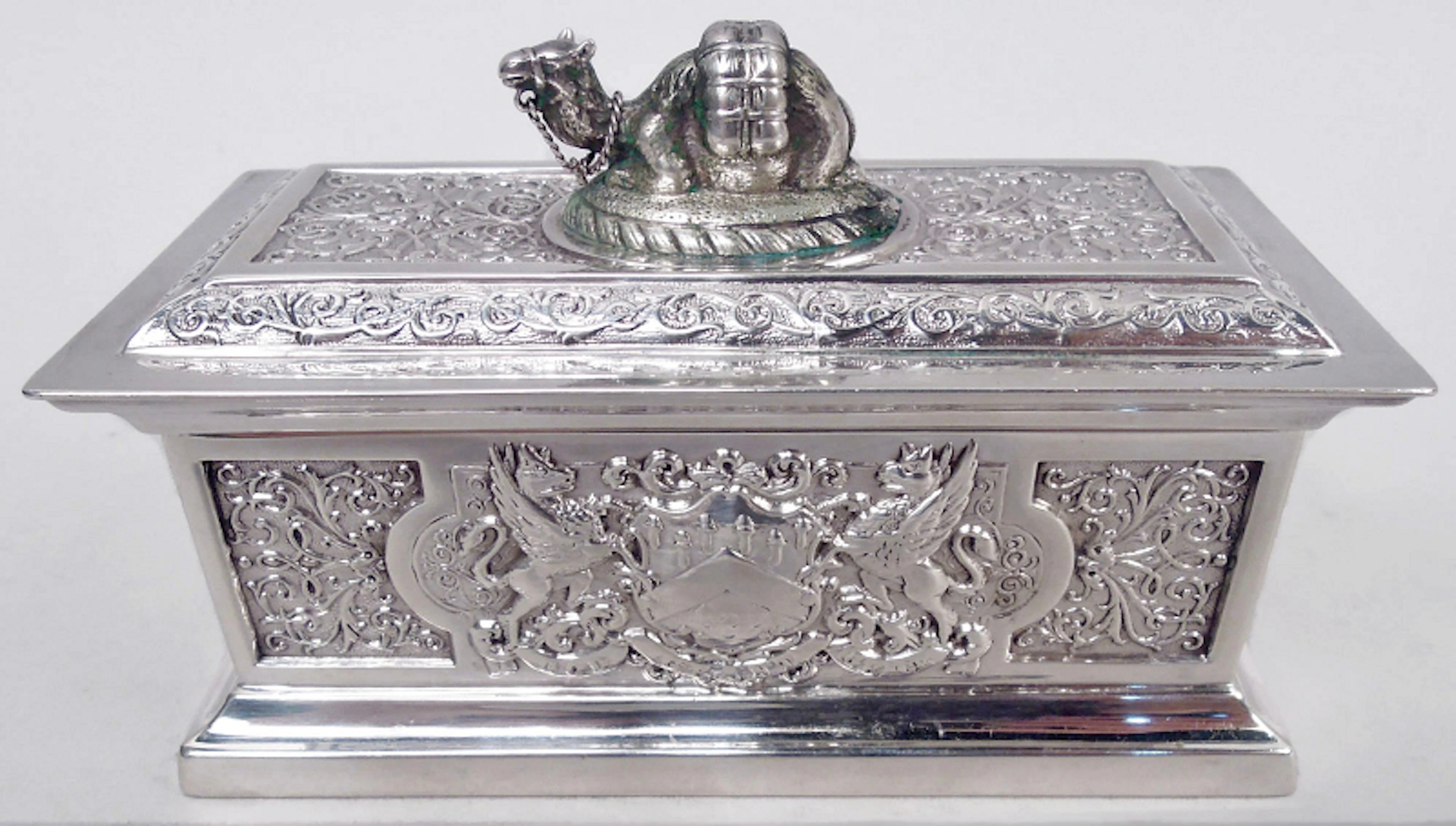 English Victorian Casket Commemorating Worshipful Company of Grocers