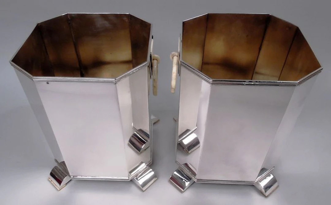 Pair of Retro Deco Wine Coolers