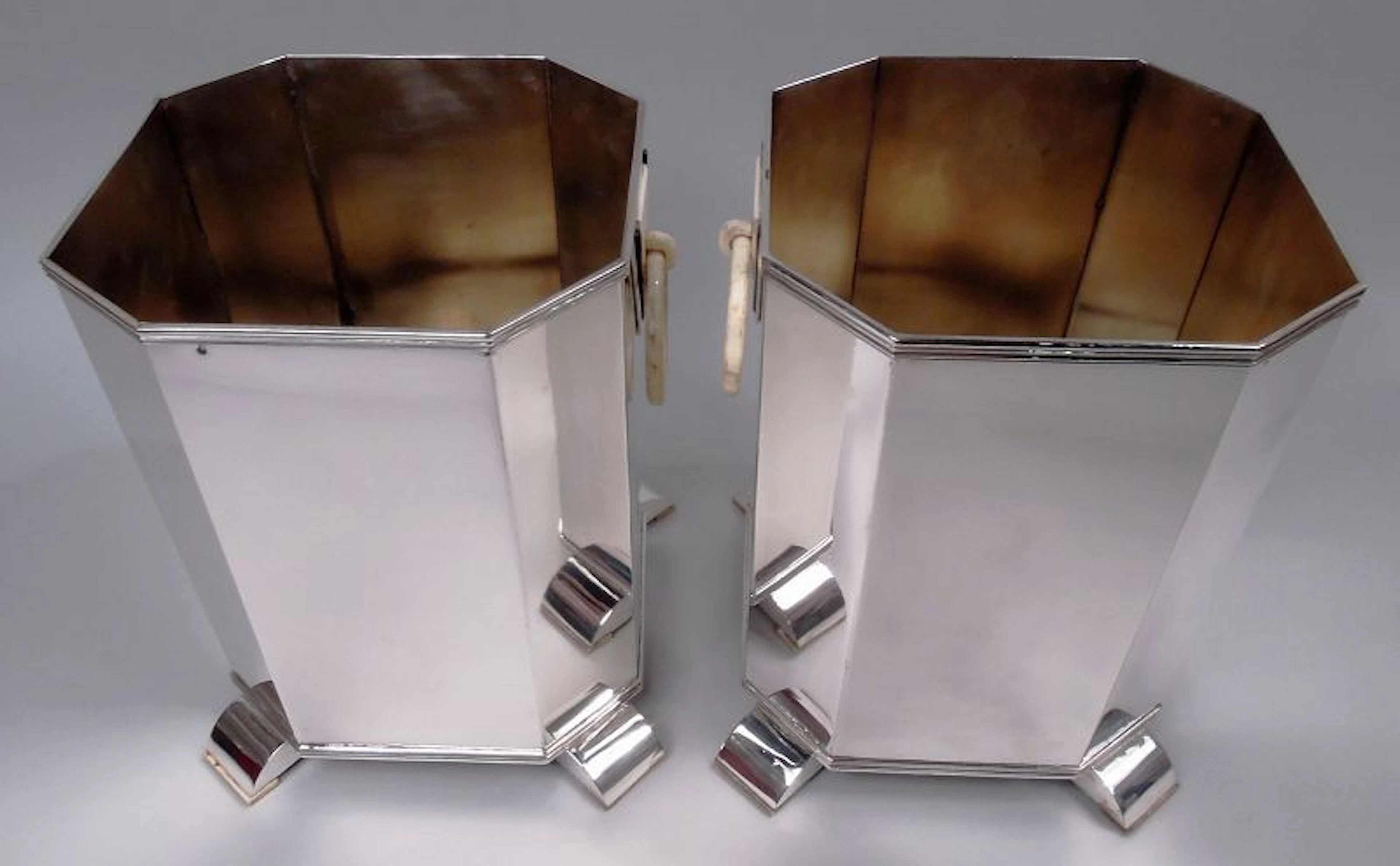 Pair of Retro Deco Wine Coolers