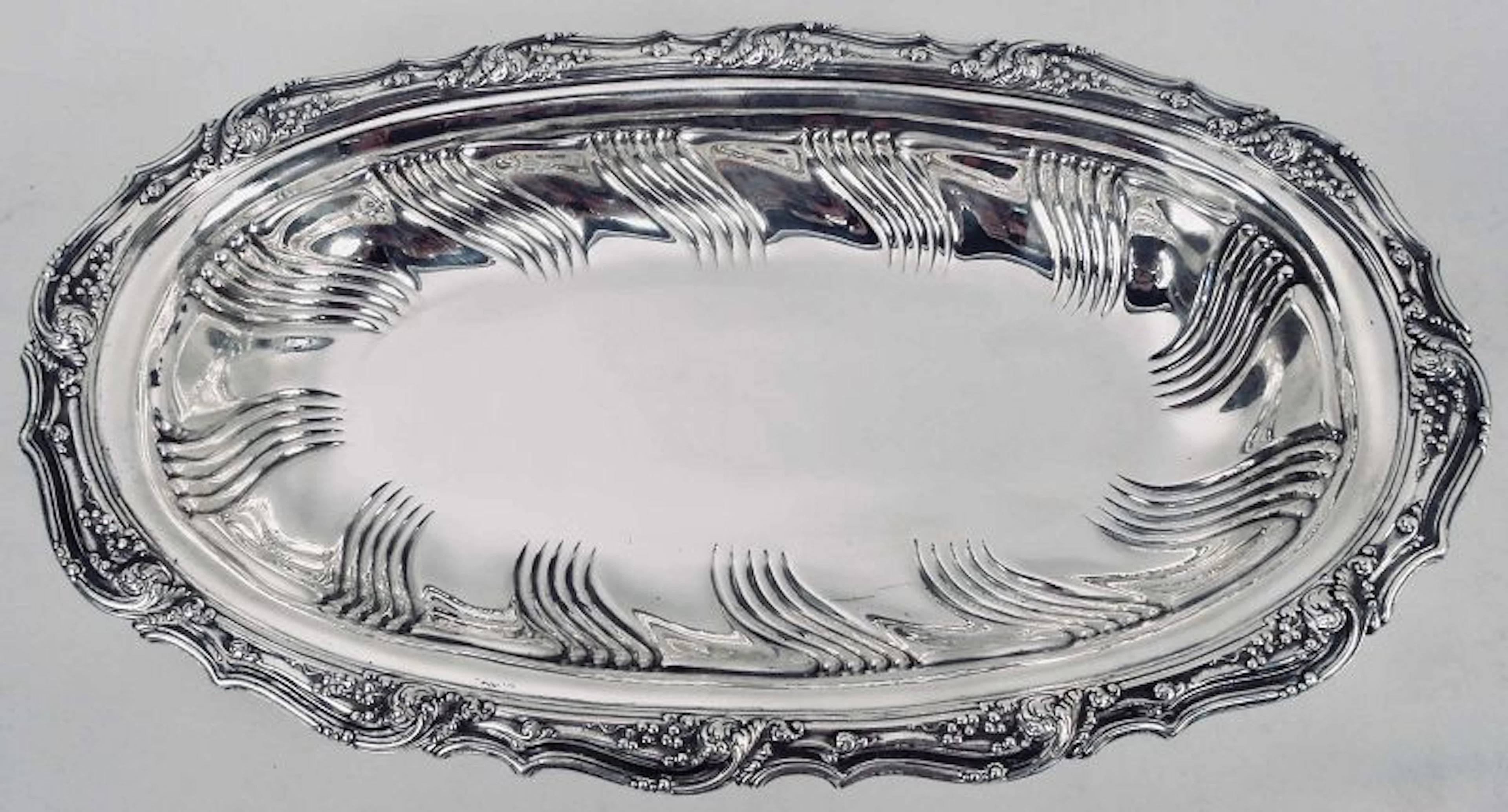 Antique Tiffany Victorian Classical Sterling Silver Bread Tray