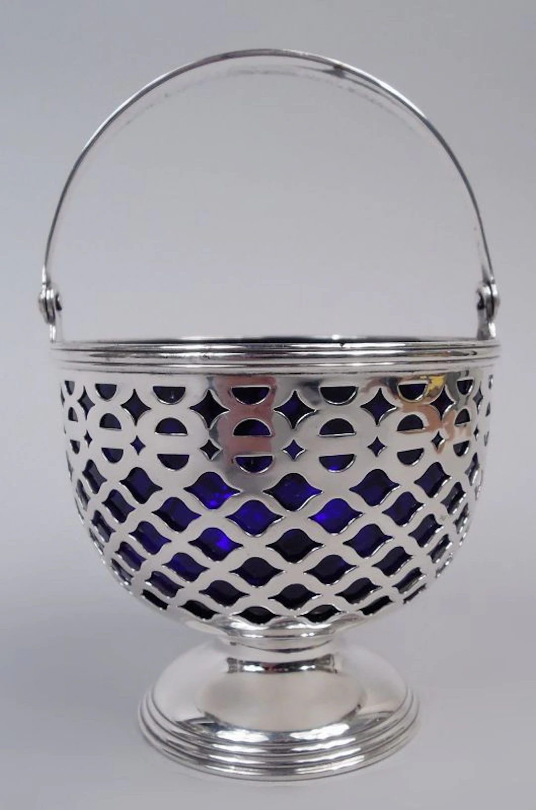 Tiffany Edwardian Georgian Pierced Sterling Silver Sugar Basket