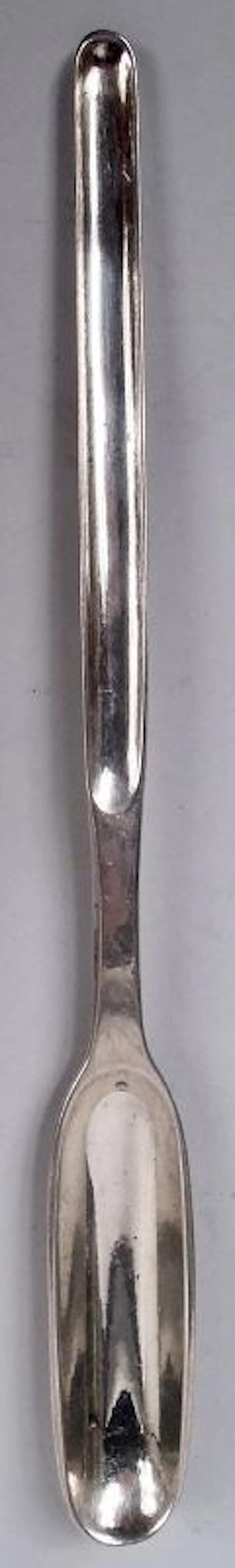 Antique Irish Georgian Sterling Silver Marrow Scoop with Dog Emblem