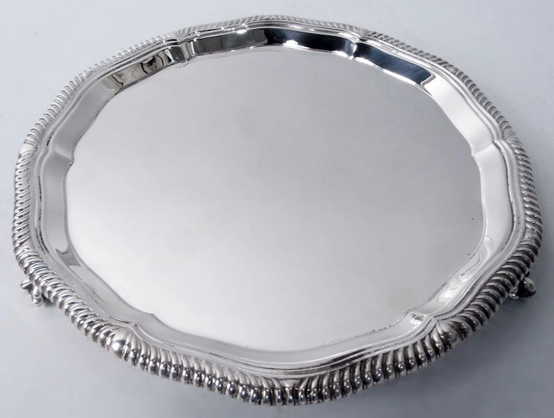 Garrard Georgian Salver with Elizabeth II Coronation Stamp 1953