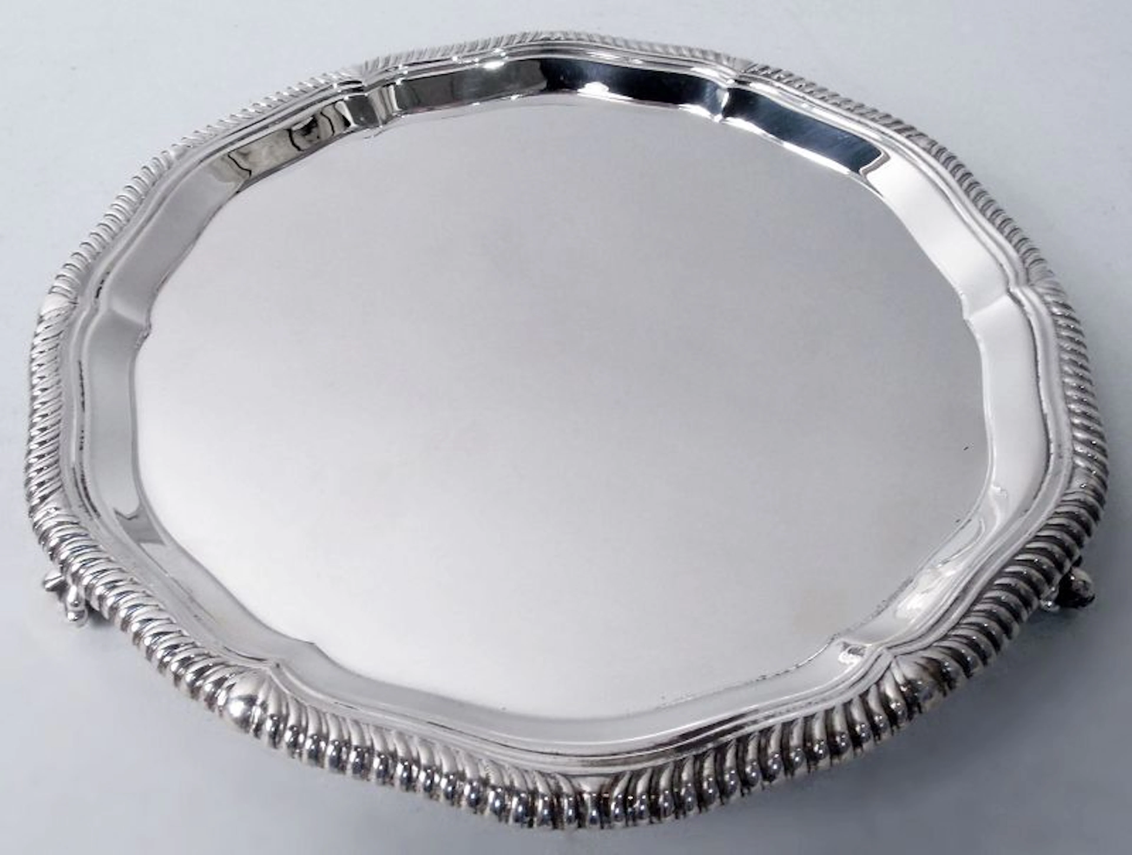 Garrard Georgian Salver with Elizabeth II Coronation Stamp 1953