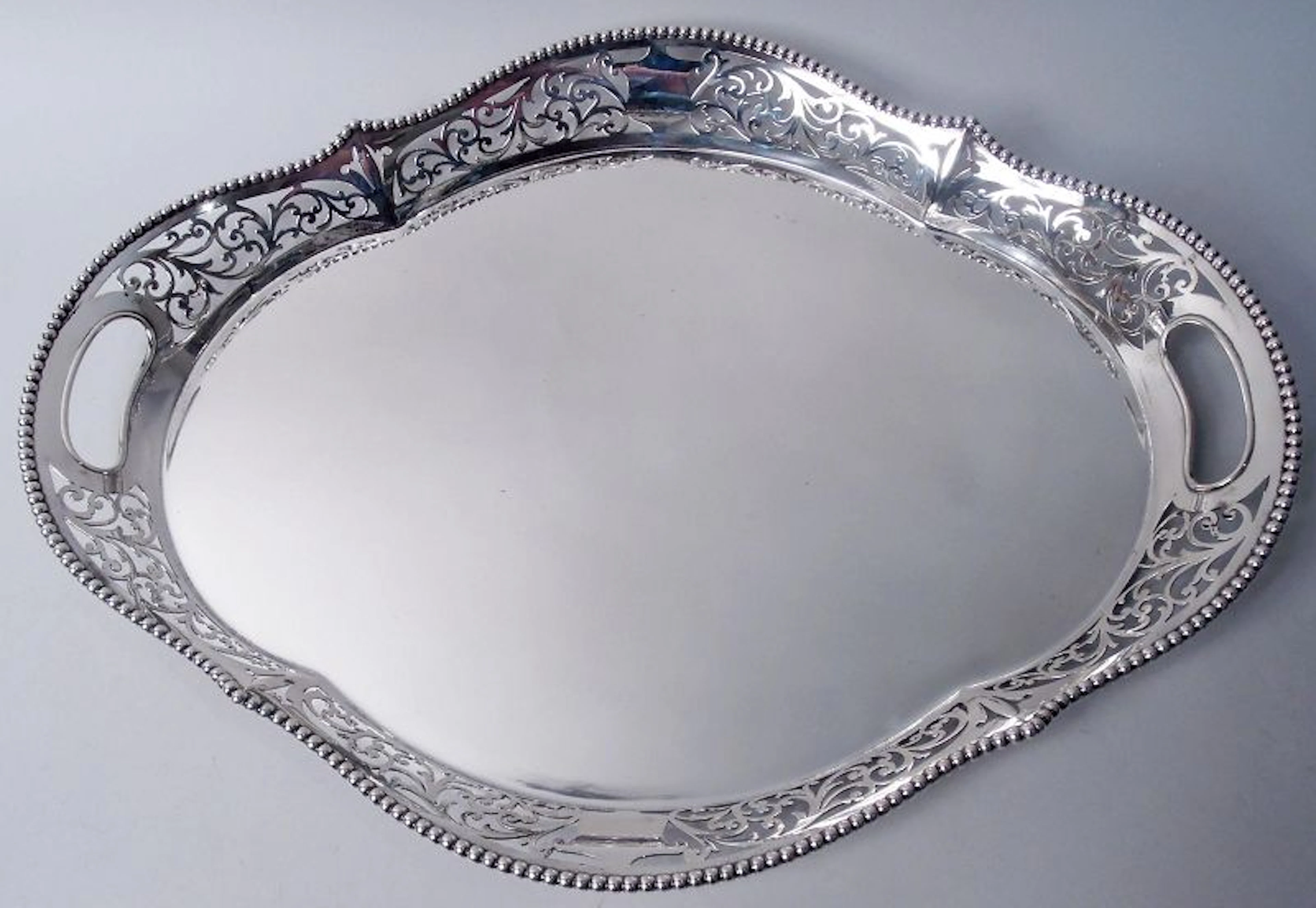 Antique Gorham American Victorian Classical Gallery Tray 1895