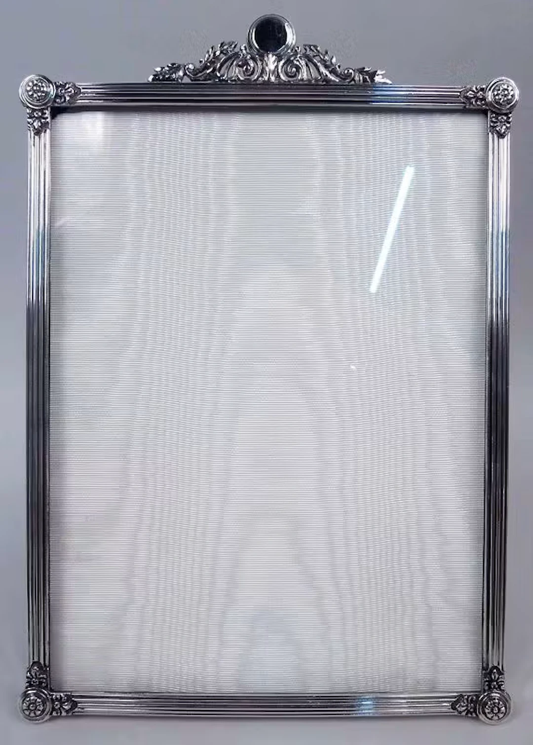 Traditional Italian Classical Sterling Silver Picture Frame