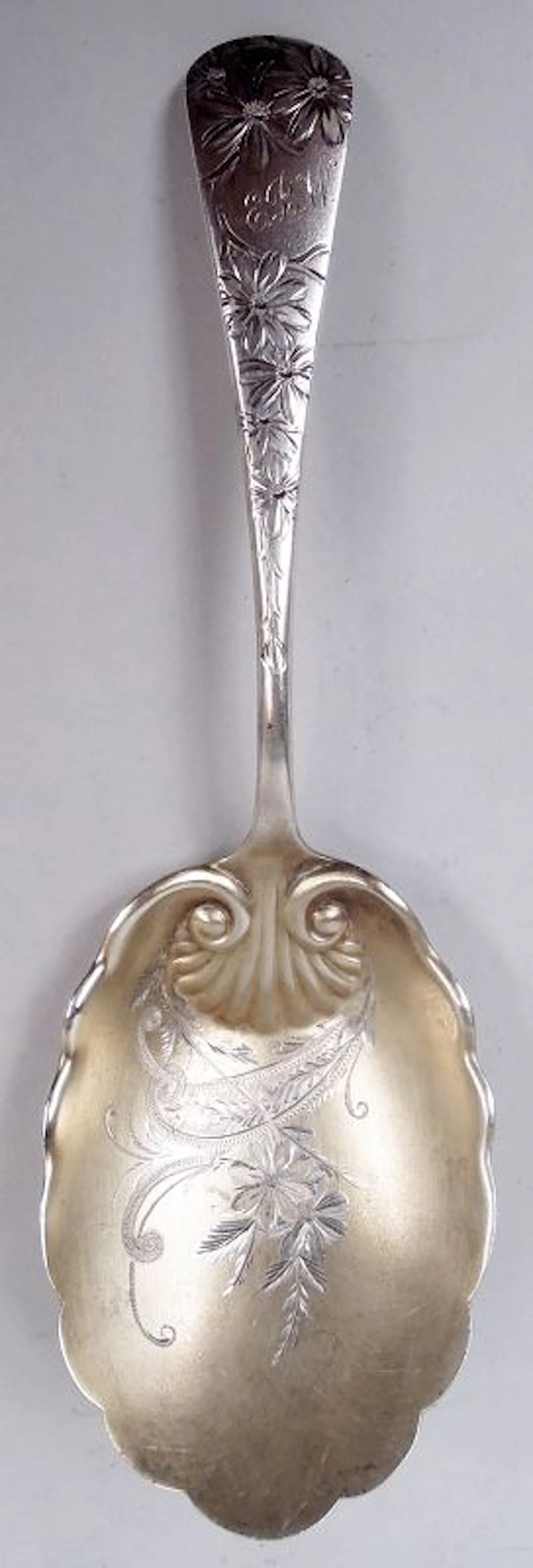 Gorham Berry Spoon in Aesthetic Japonesque Chrysanthemum Pattern