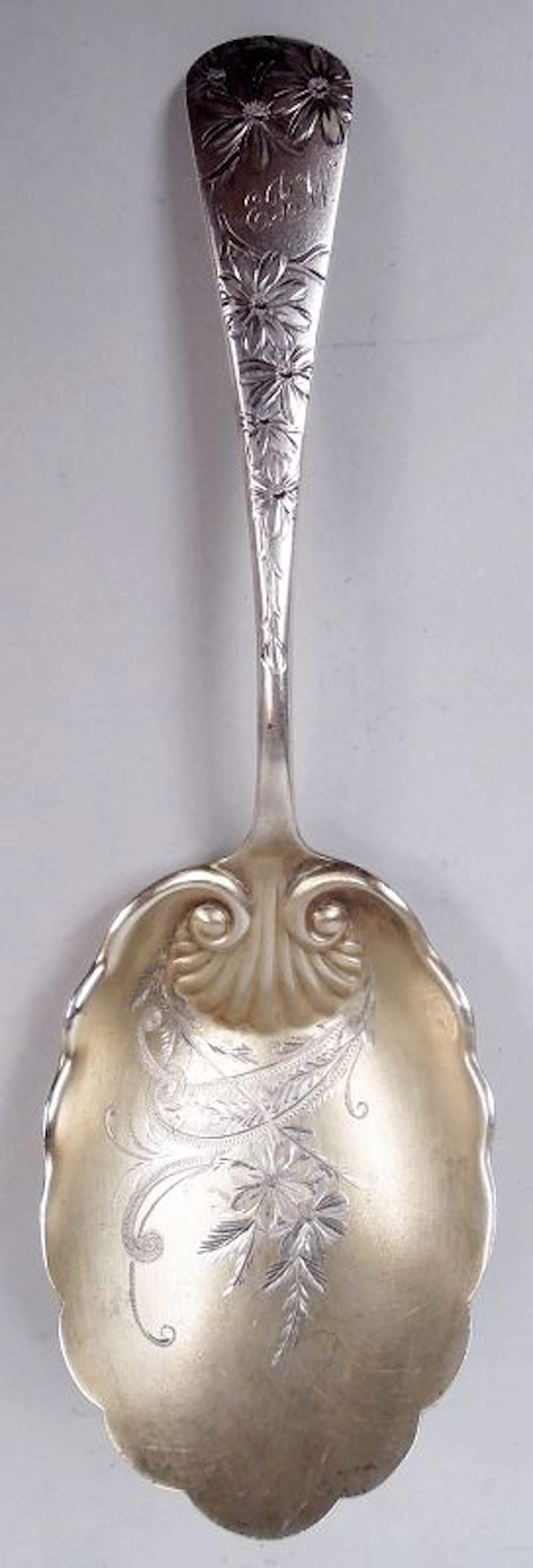 Gorham Berry Spoon in Aesthetic Japonesque Chrysanthemum Pattern