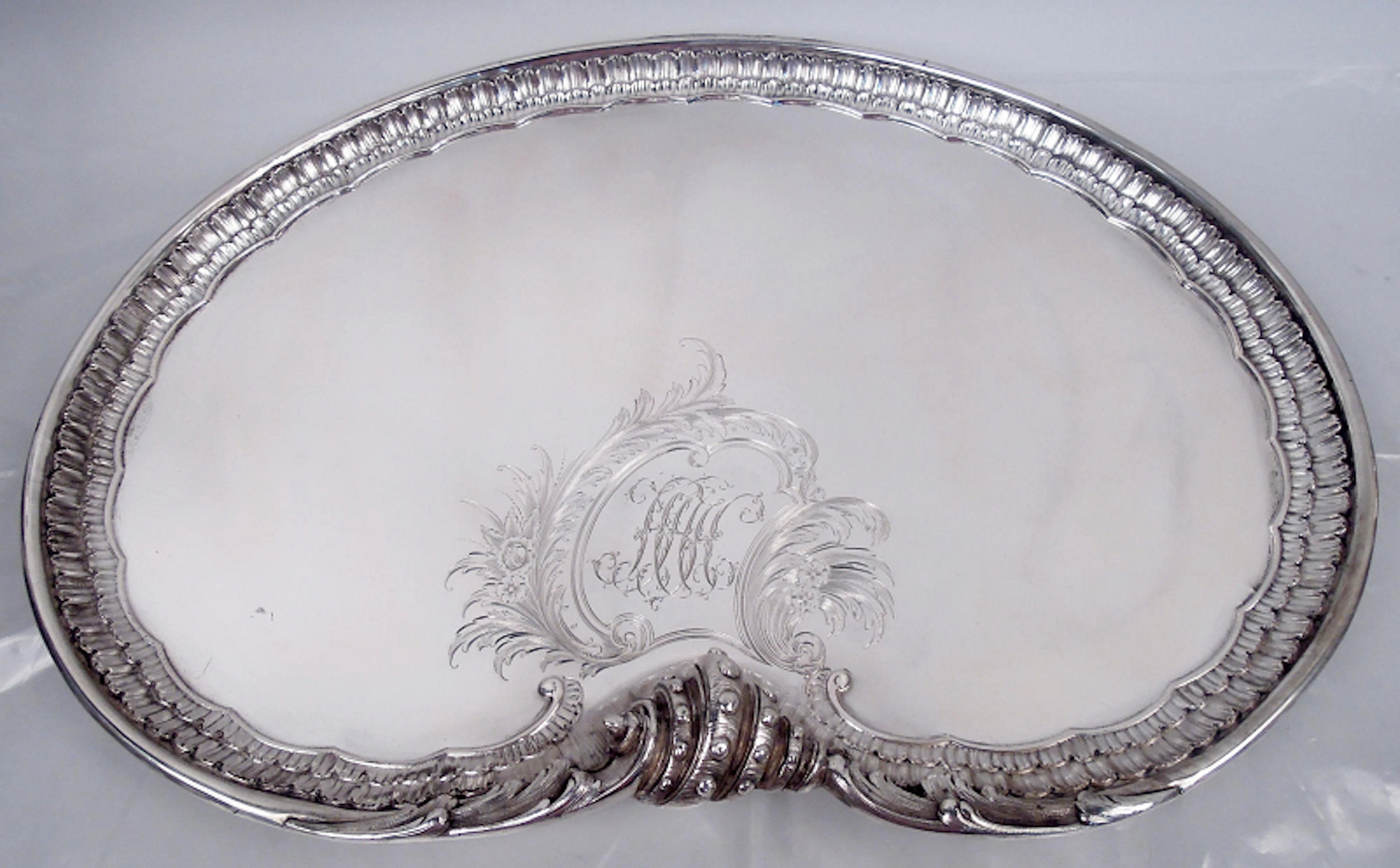 Antique German Belle Epoque Classical Silver Tray