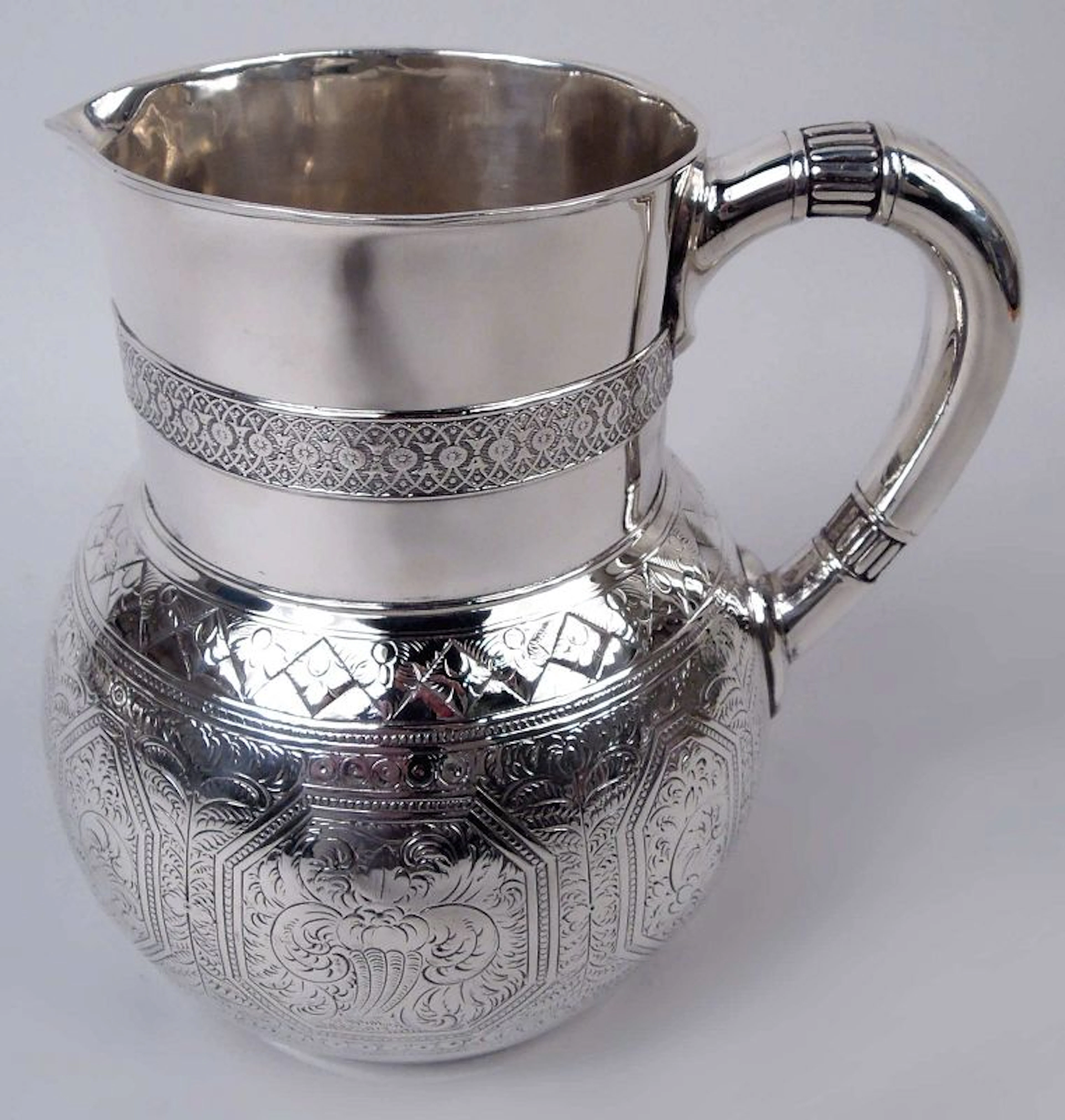 Antique Tiffany Victorian Classical Sterling Silver Water Pitcher
