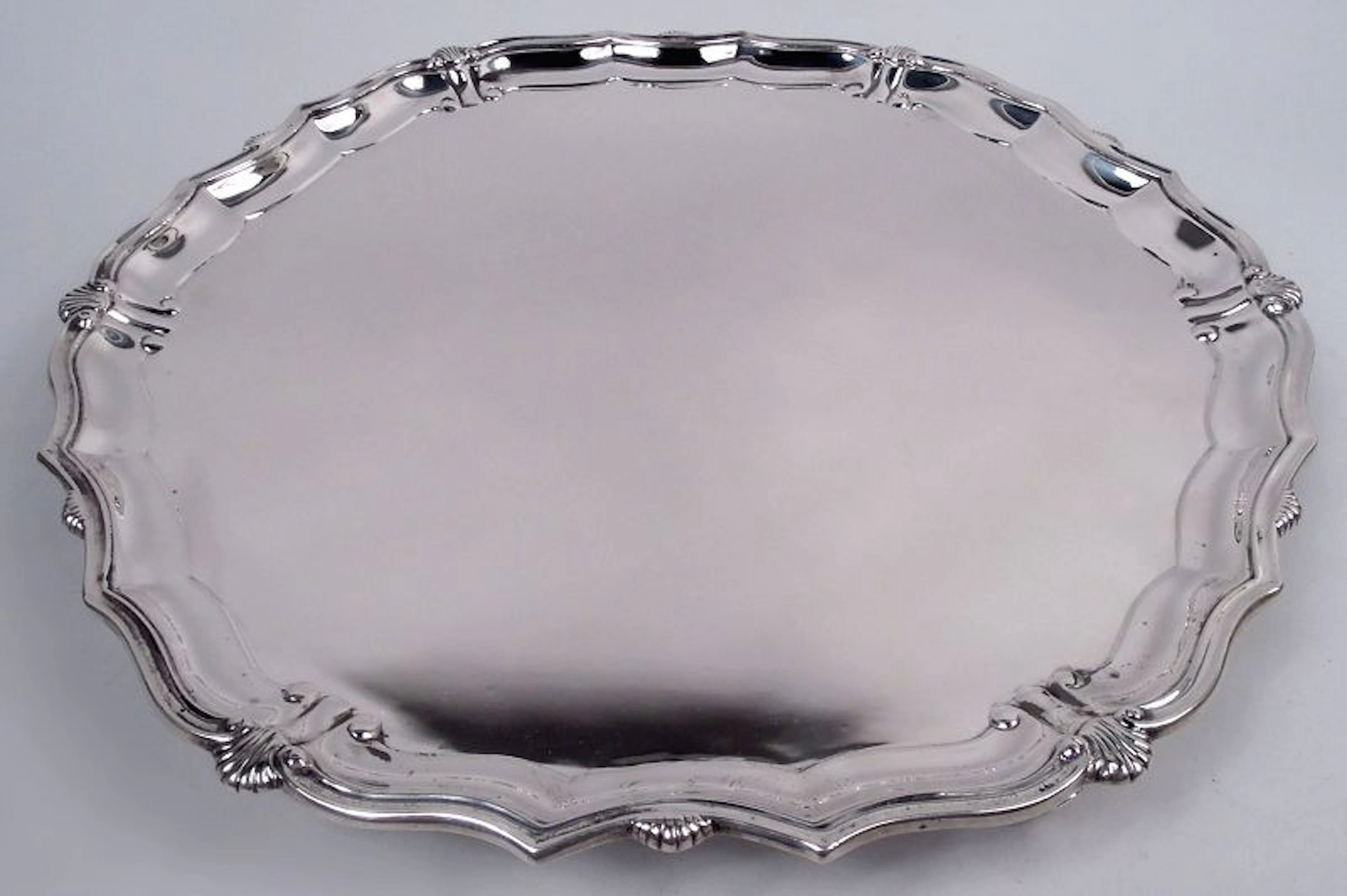 Currier & Roby Traditional Georgian Shell & Scroll Salver Tray