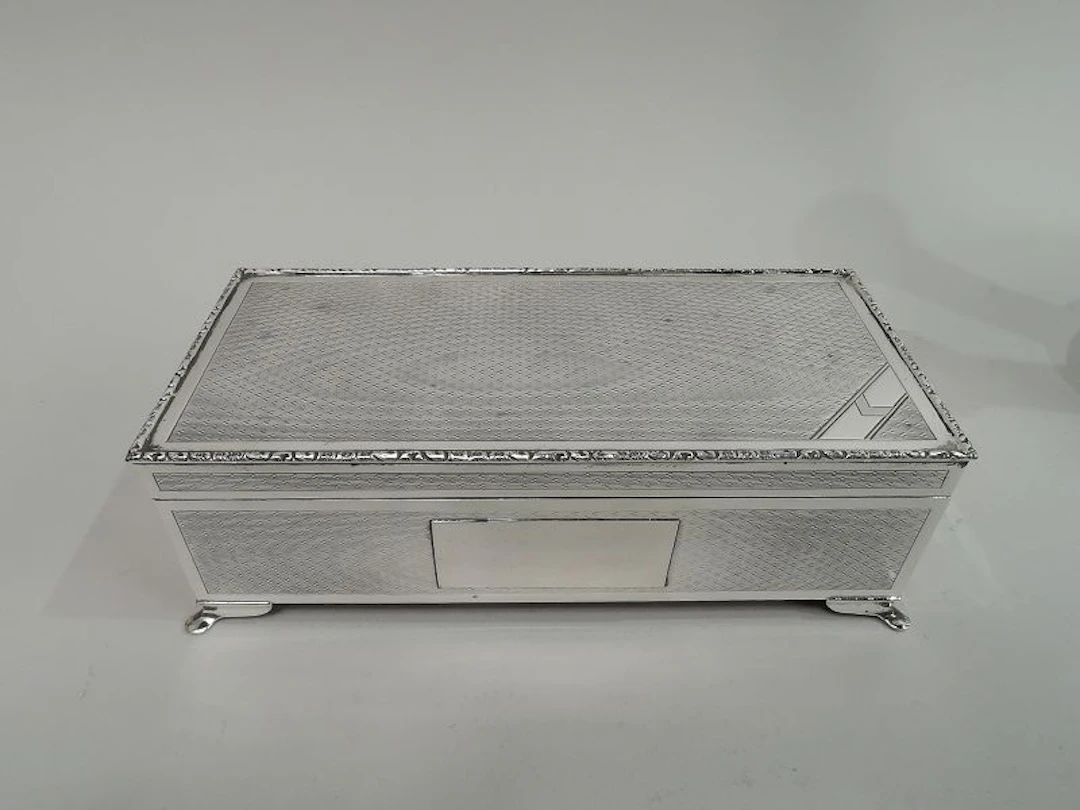 English Art Deco Sterling Silver Box