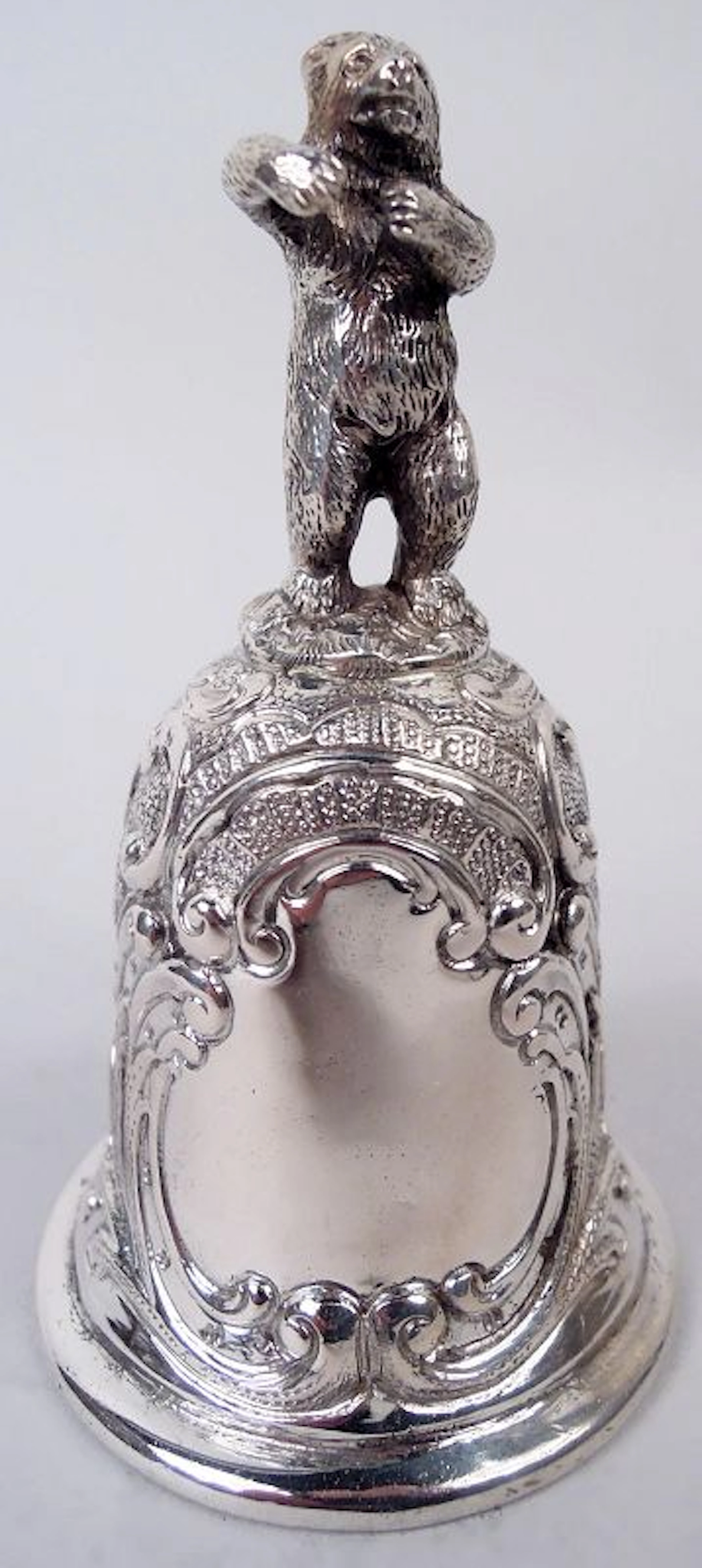 Antique German Silver Dancing Bear Bell