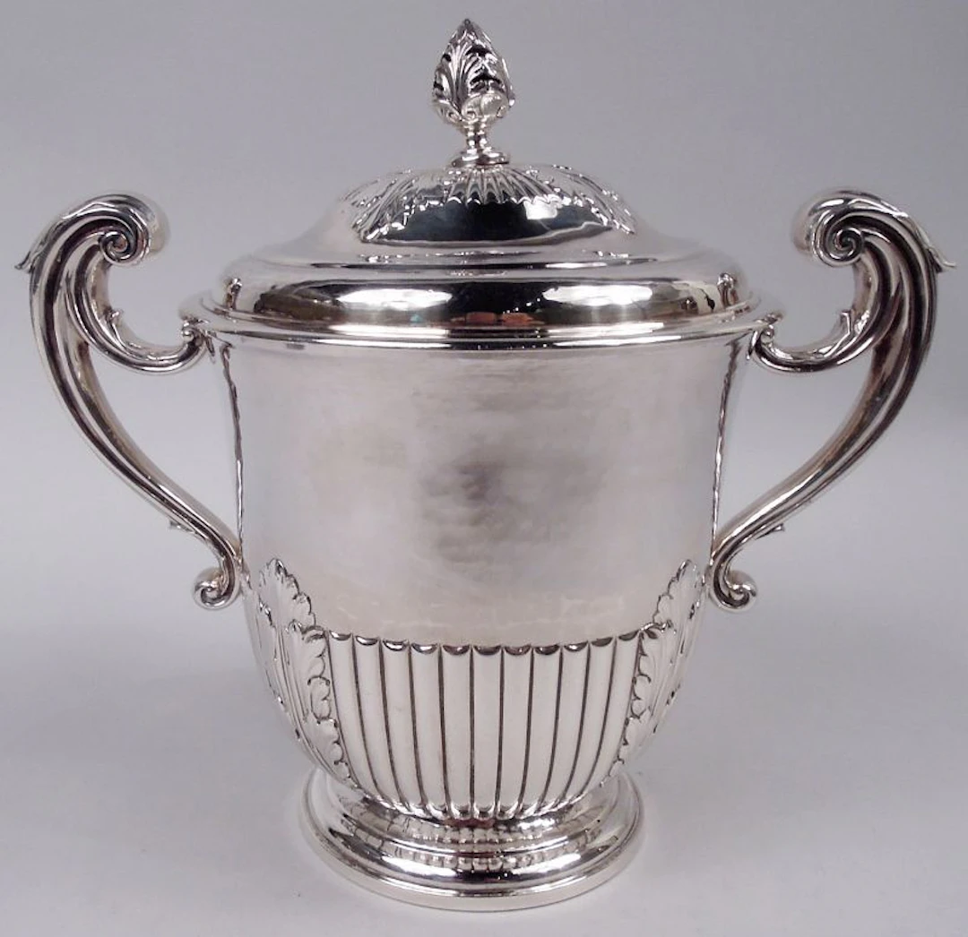 English Victorian Neoclassical Britannia Silver Trophy Cup 1896