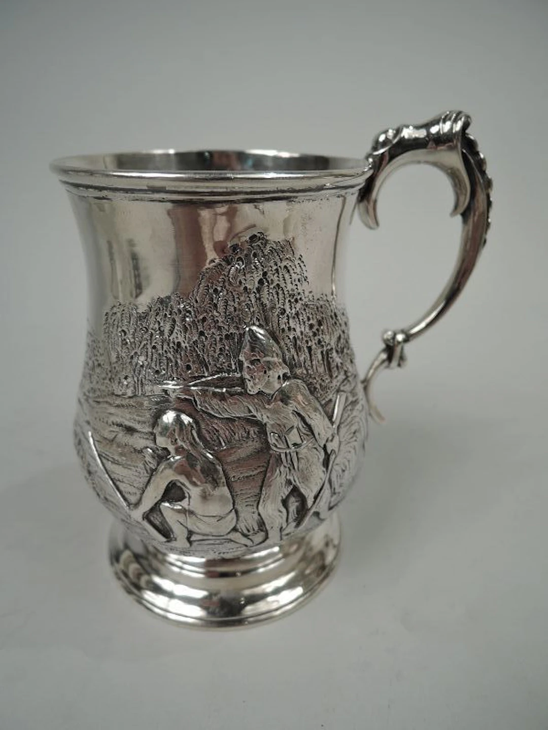 English Victorian Mug with Robinson Crusoe & Friday After Lydon