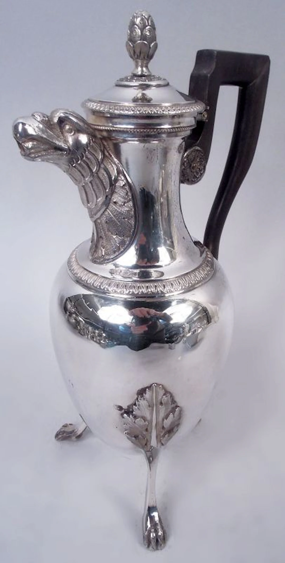 Antique French Restauration Classical Silver Bachelor Coffeepot