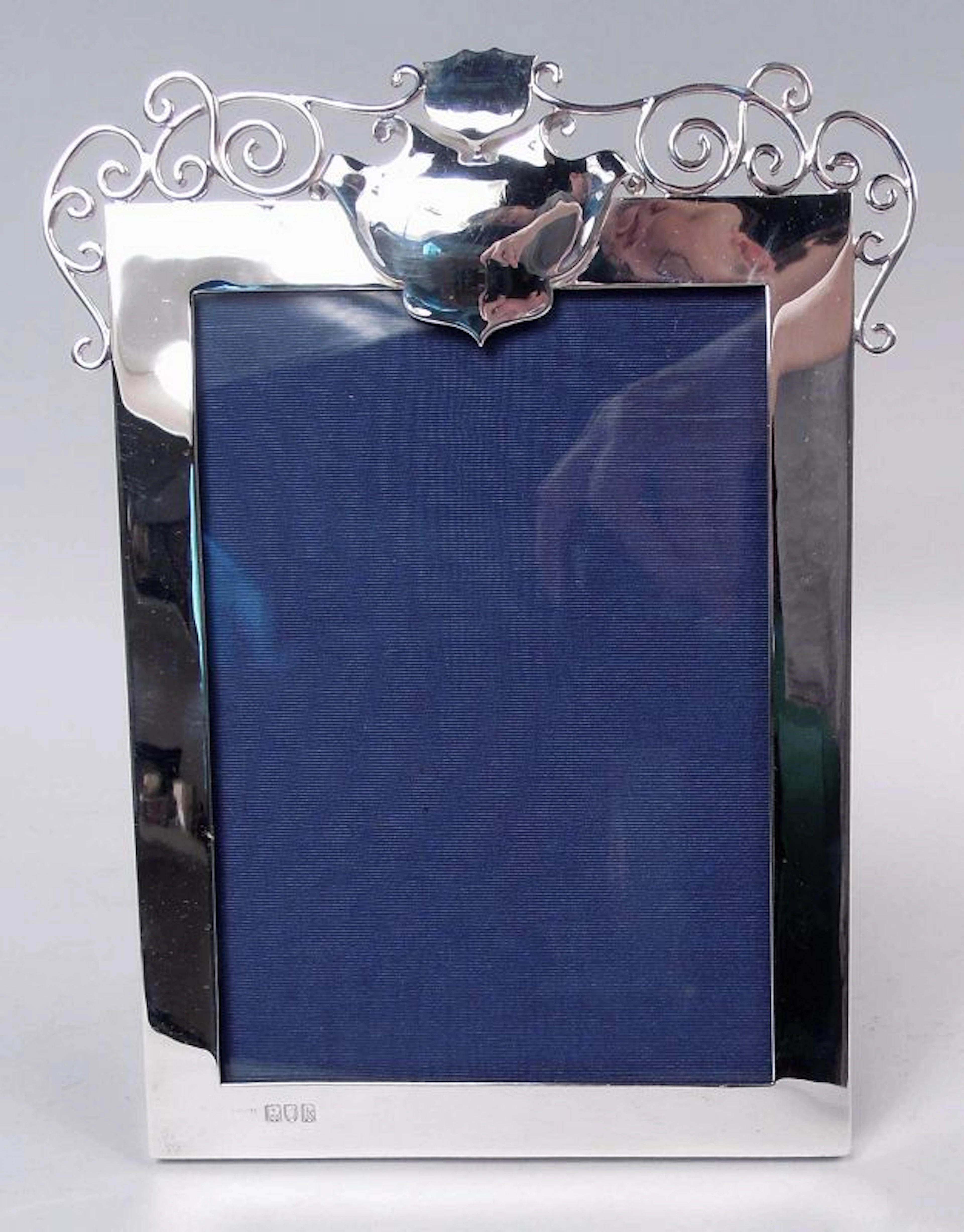 Antique English Edwardian Classical Sterling Silver Picture Frame 1905