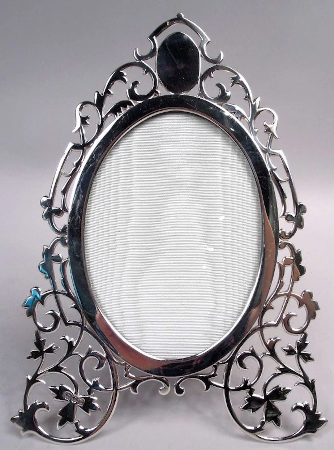 Antique English Victorian Classical Sterling Silver Picture Frame 1898