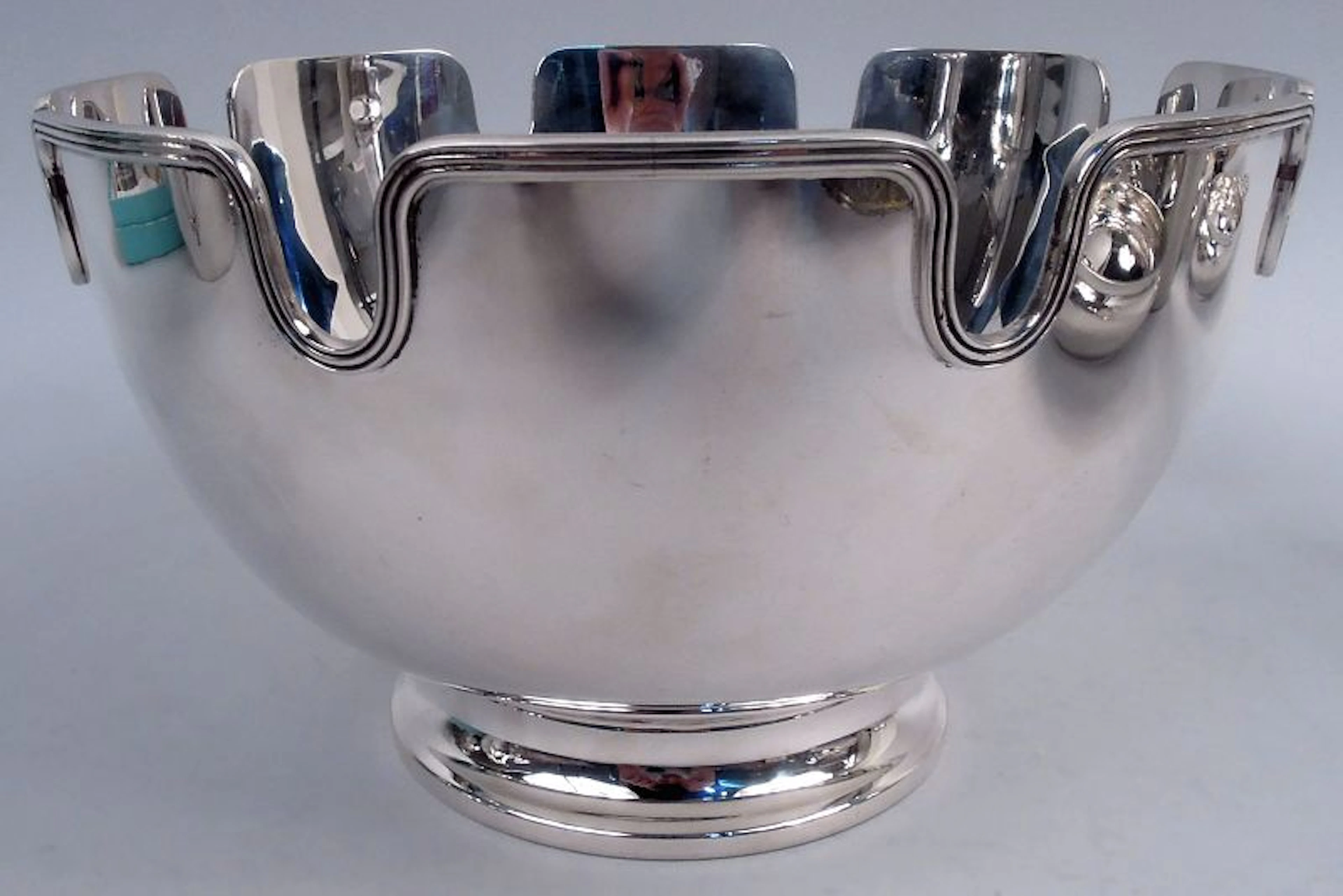 Tiffany Midcentury Modern Sterling Silver Monteith Bowl