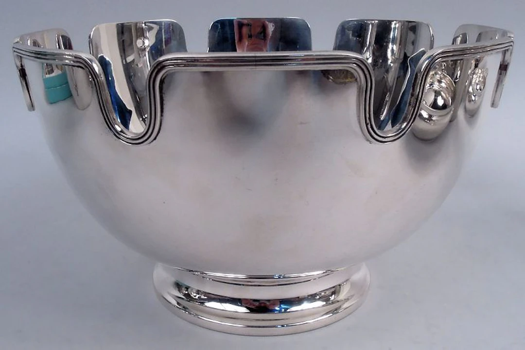 Tiffany Midcentury Modern Sterling Silver Monteith Bowl