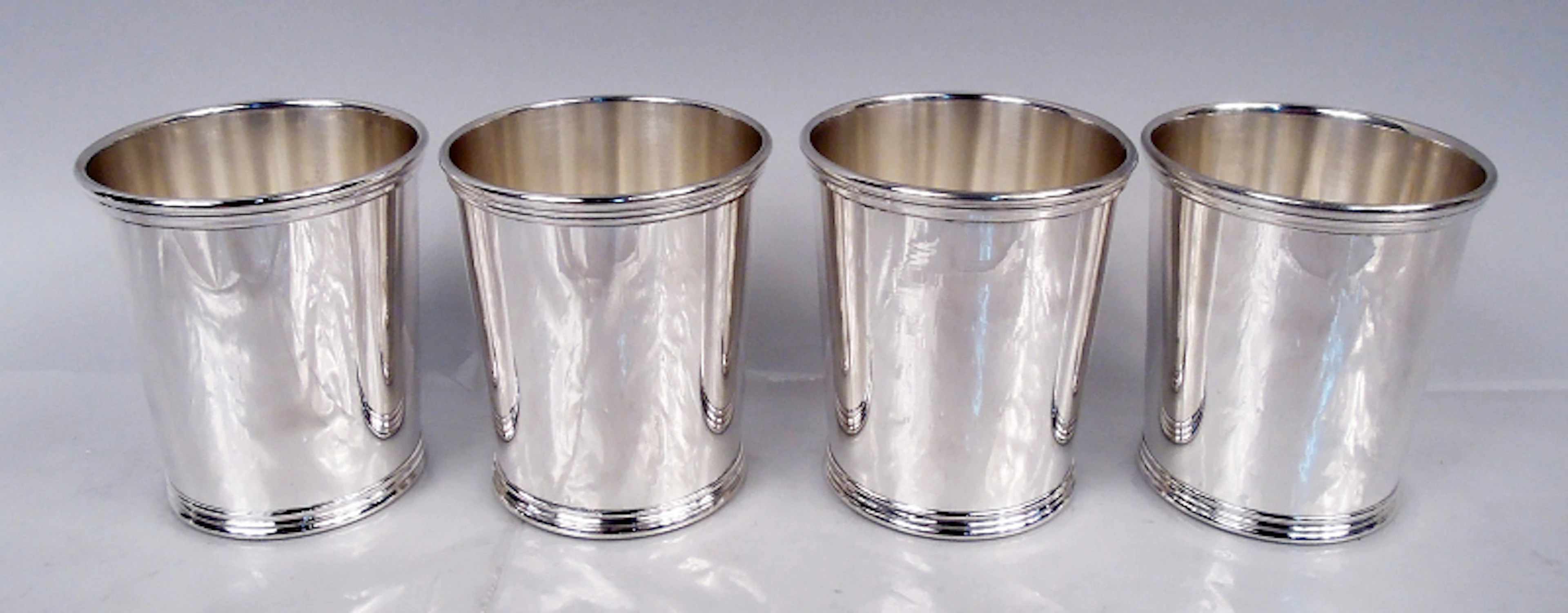 Set of 4 Manchester Sterling Silver Mint Julep Cups