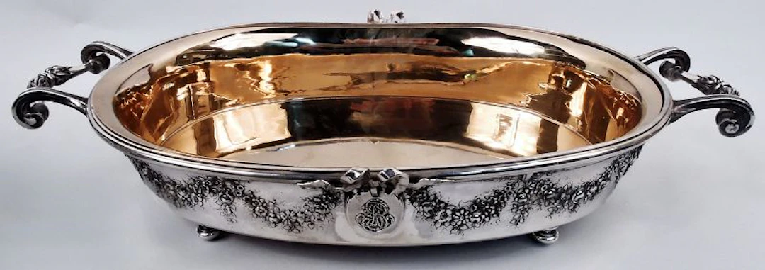 Antique French Belle Epoque Classical Silver Jardiniere by Keller