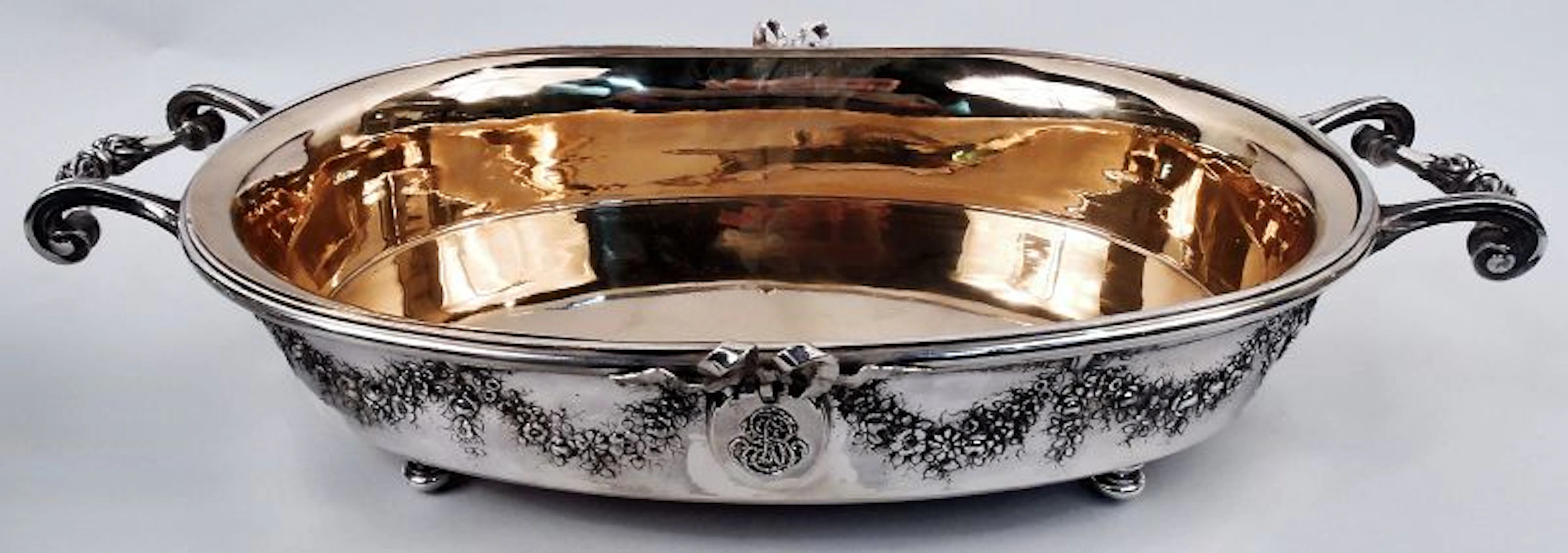 Antique French Belle Epoque Classical Silver Jardiniere by Keller